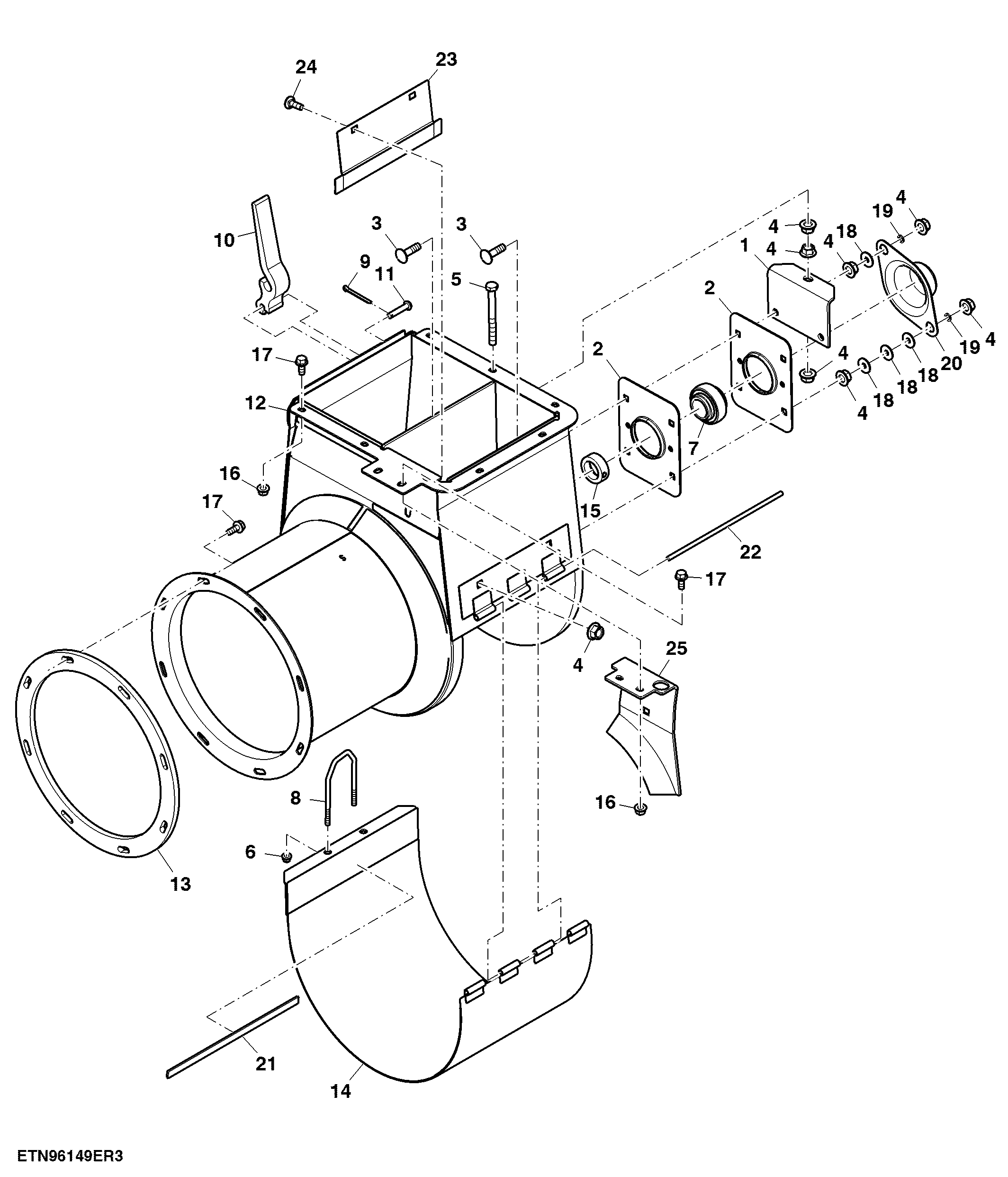 Clean Grain Elevator Boot Assembly, Rice (775001 - )