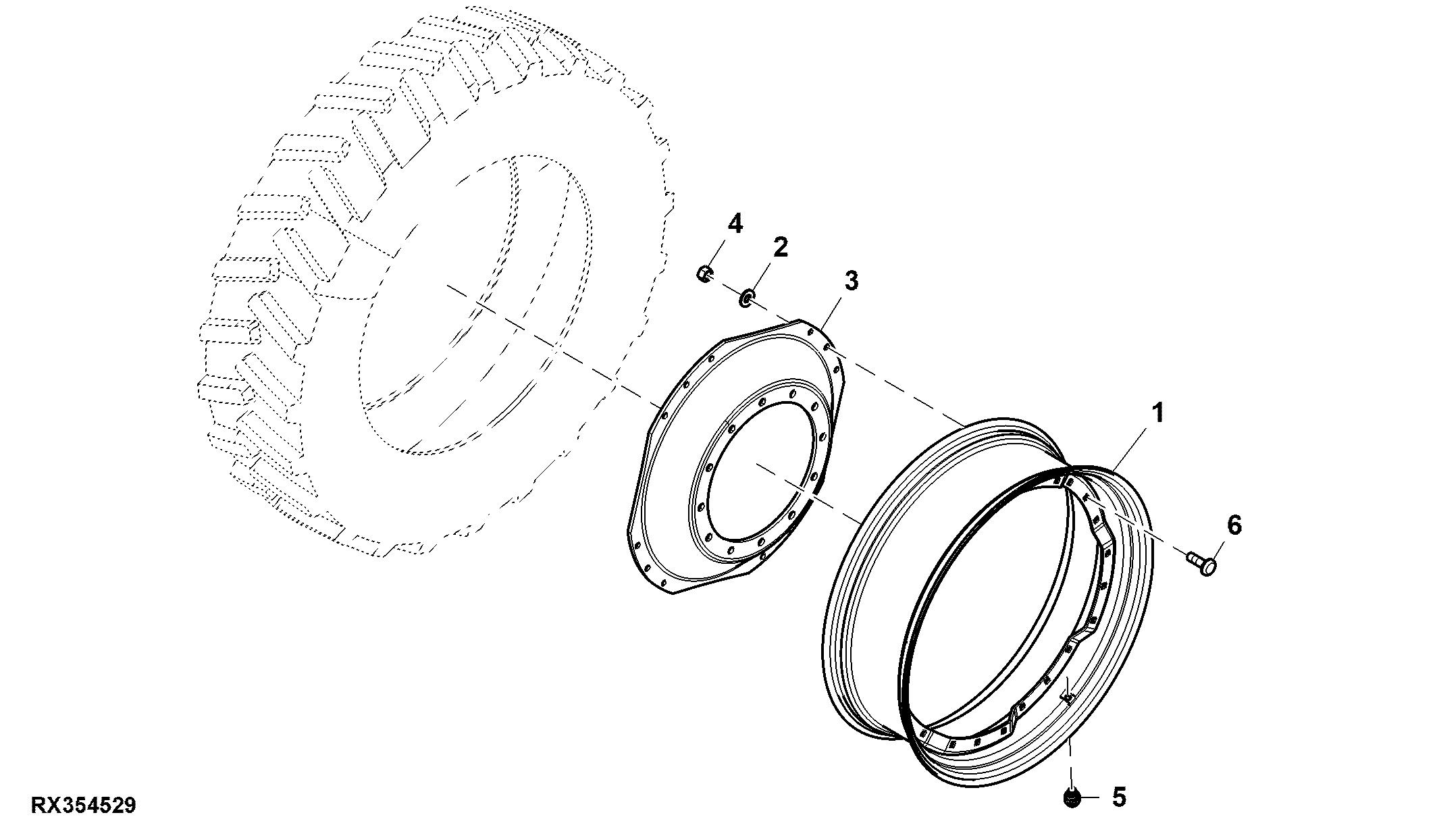 Front Wheel, 8 Position, Group 43 Tires, RH Illustrated