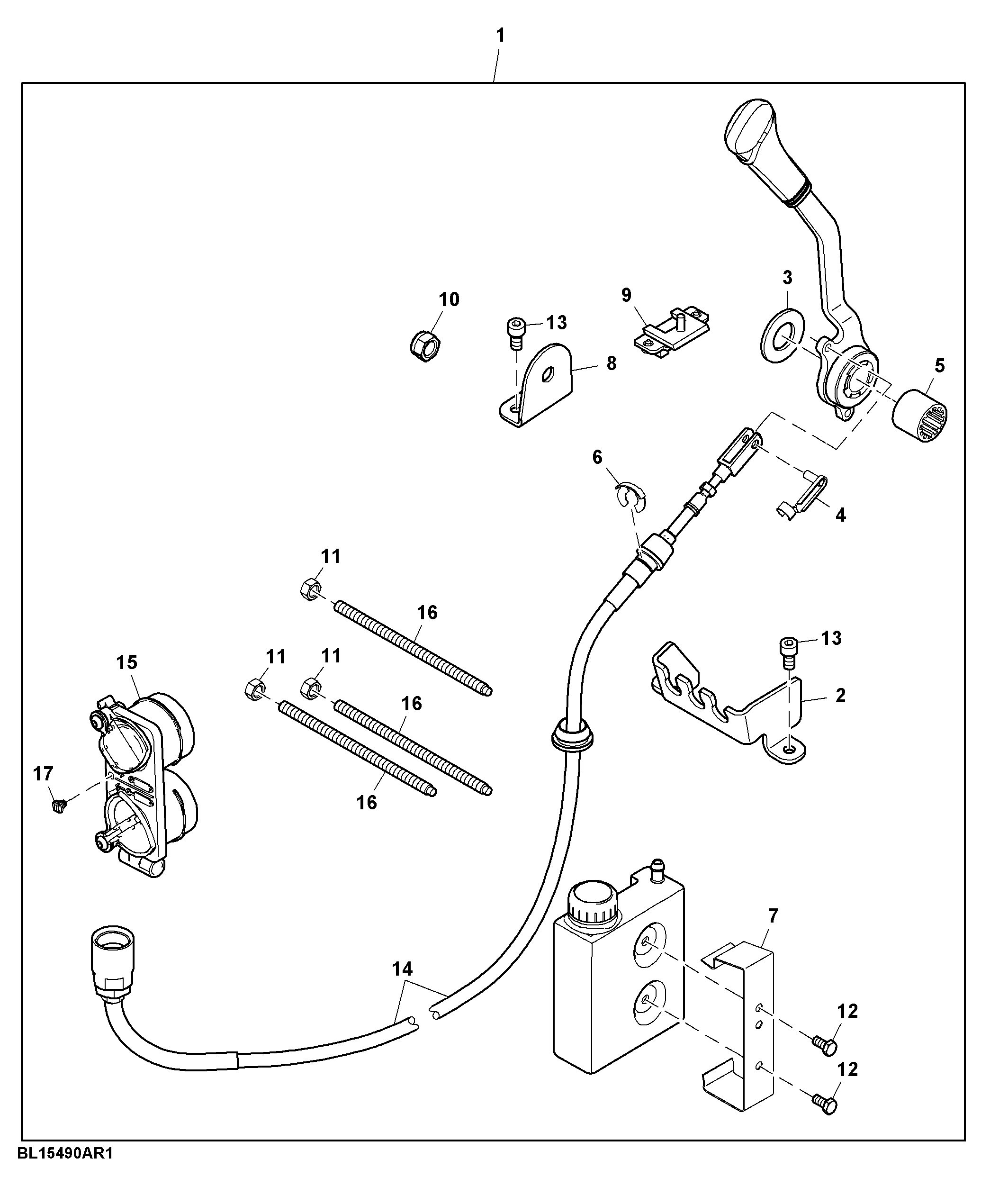 Attachment, Control Lever, Mechanical SCV, Position II