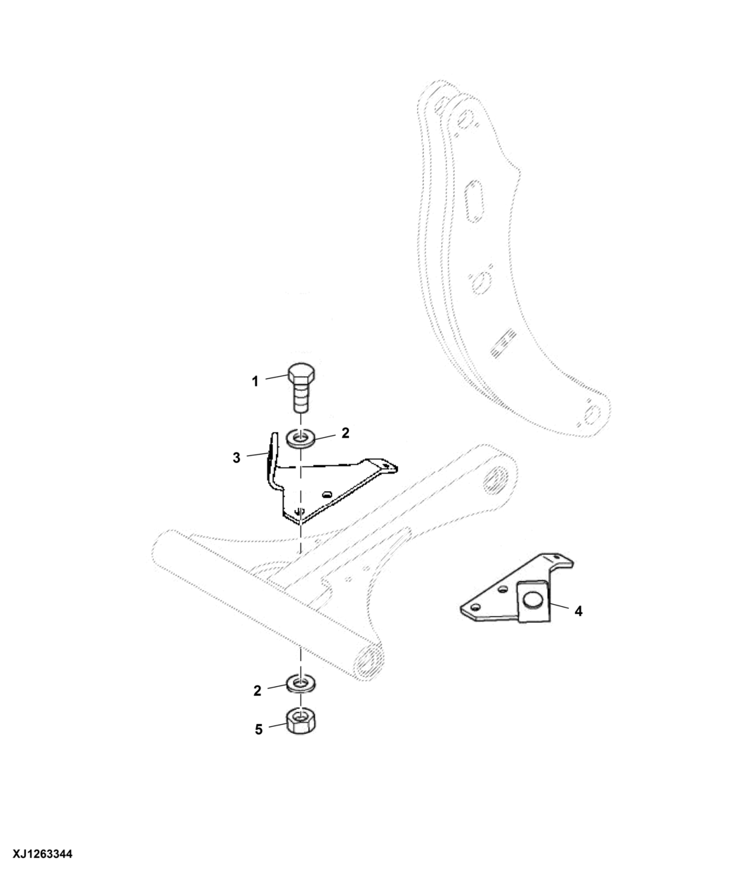 Mounting Parts for Third and Fourth Function Auxiliary Hydraulics (ISO Coupler)