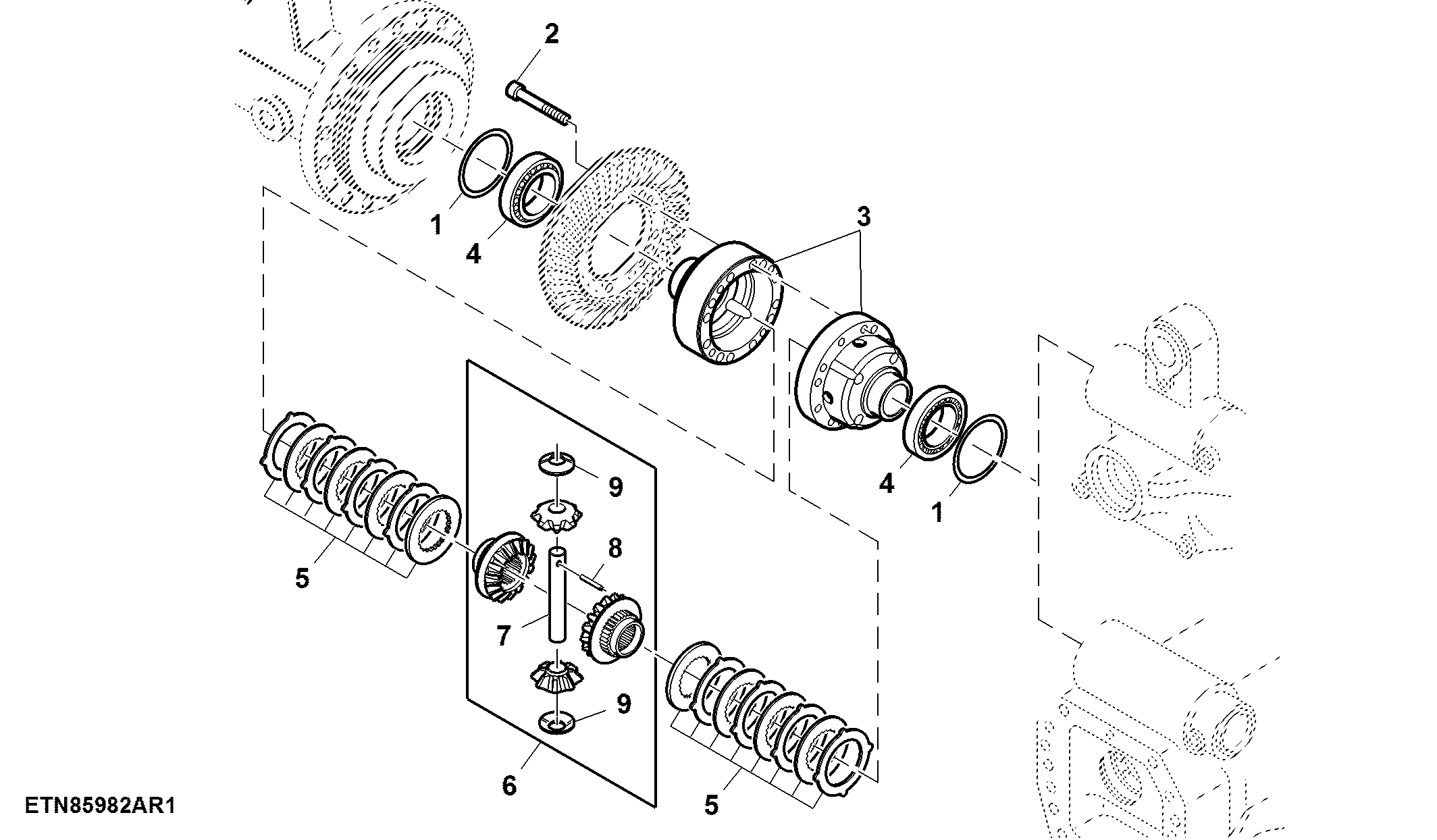 Differential Gears, Multiple Disk Self Lock, MFWD
