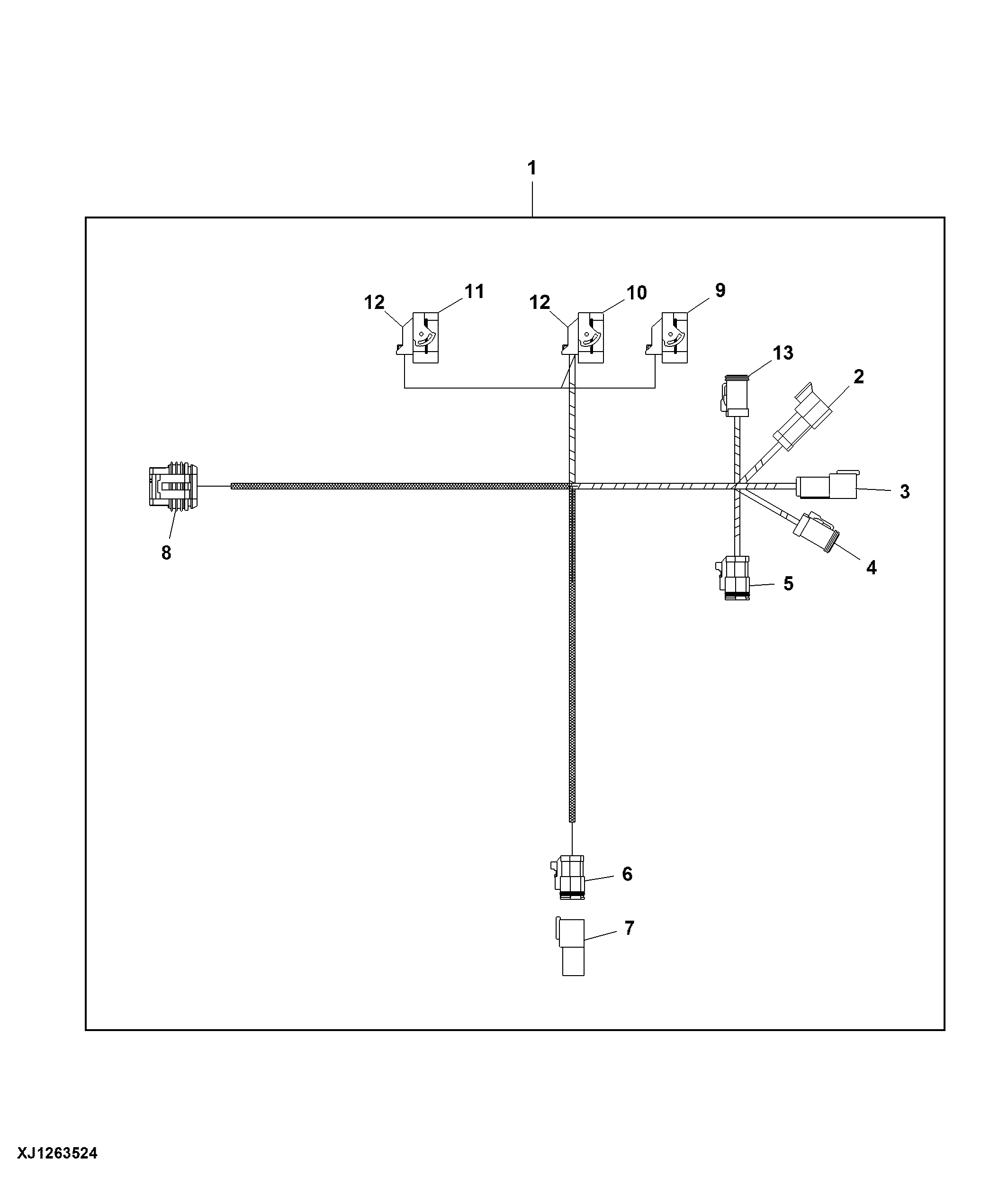 Components, Wiring Harness, CommandCenter™, Virtual Terminal Controller ( - 001761)