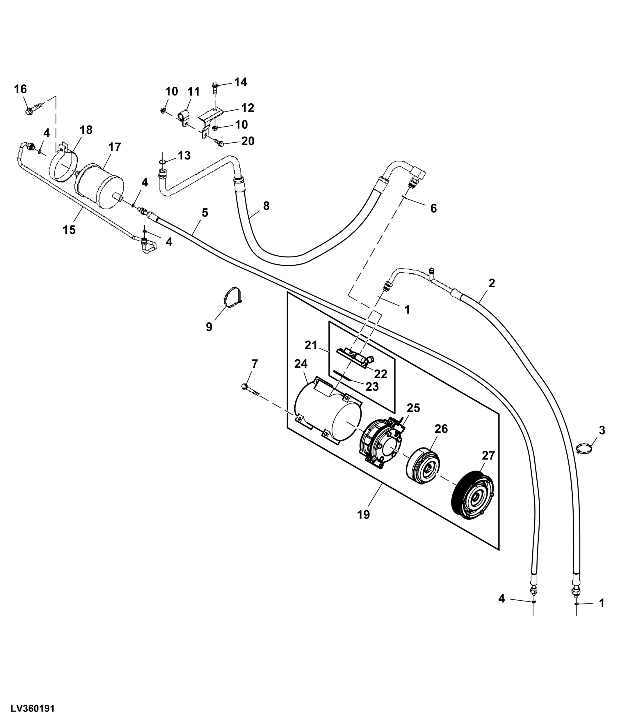 Air Conditioning Compressor And Lines ( - 340000)