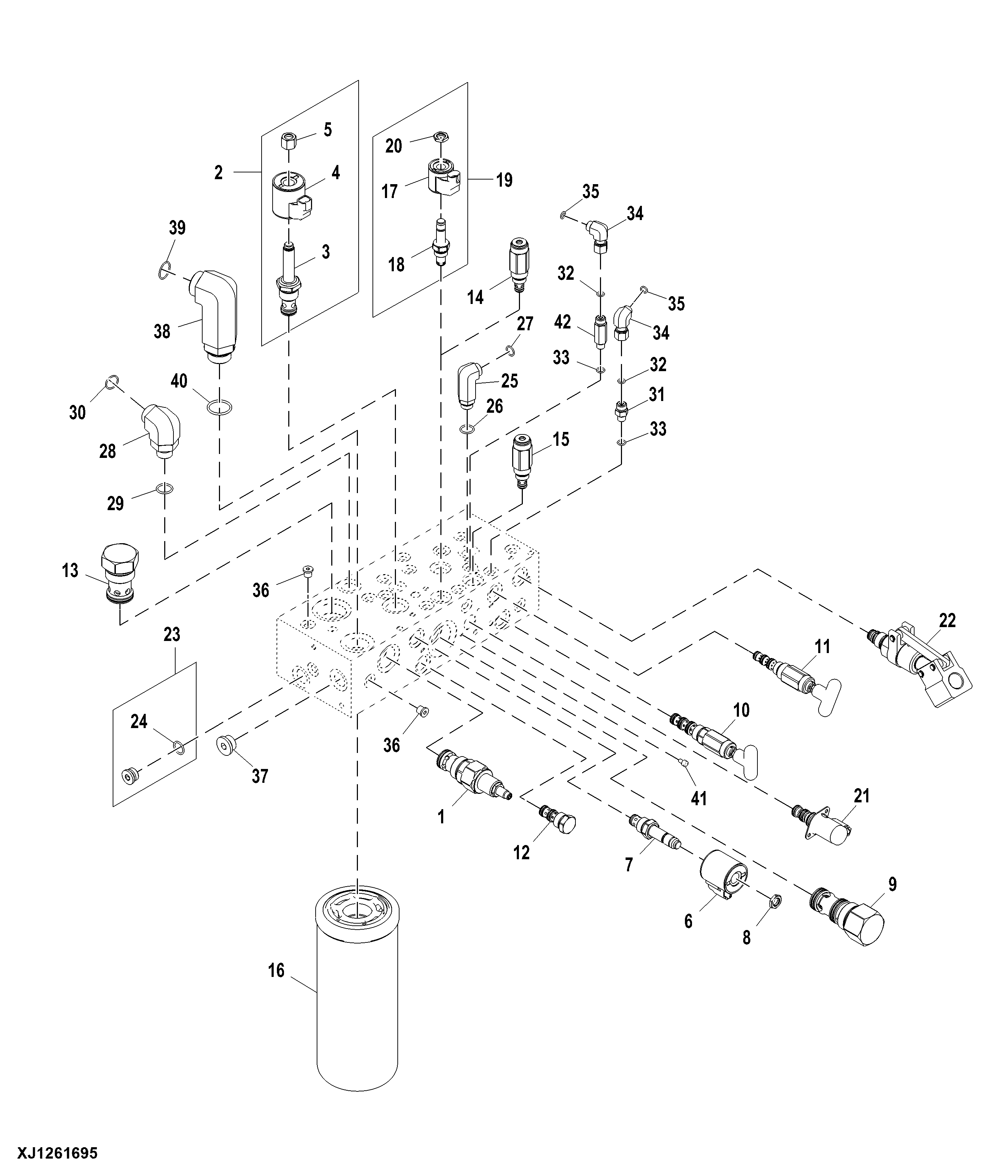 Hydrostatic Integrated Control Valve, Front And Left