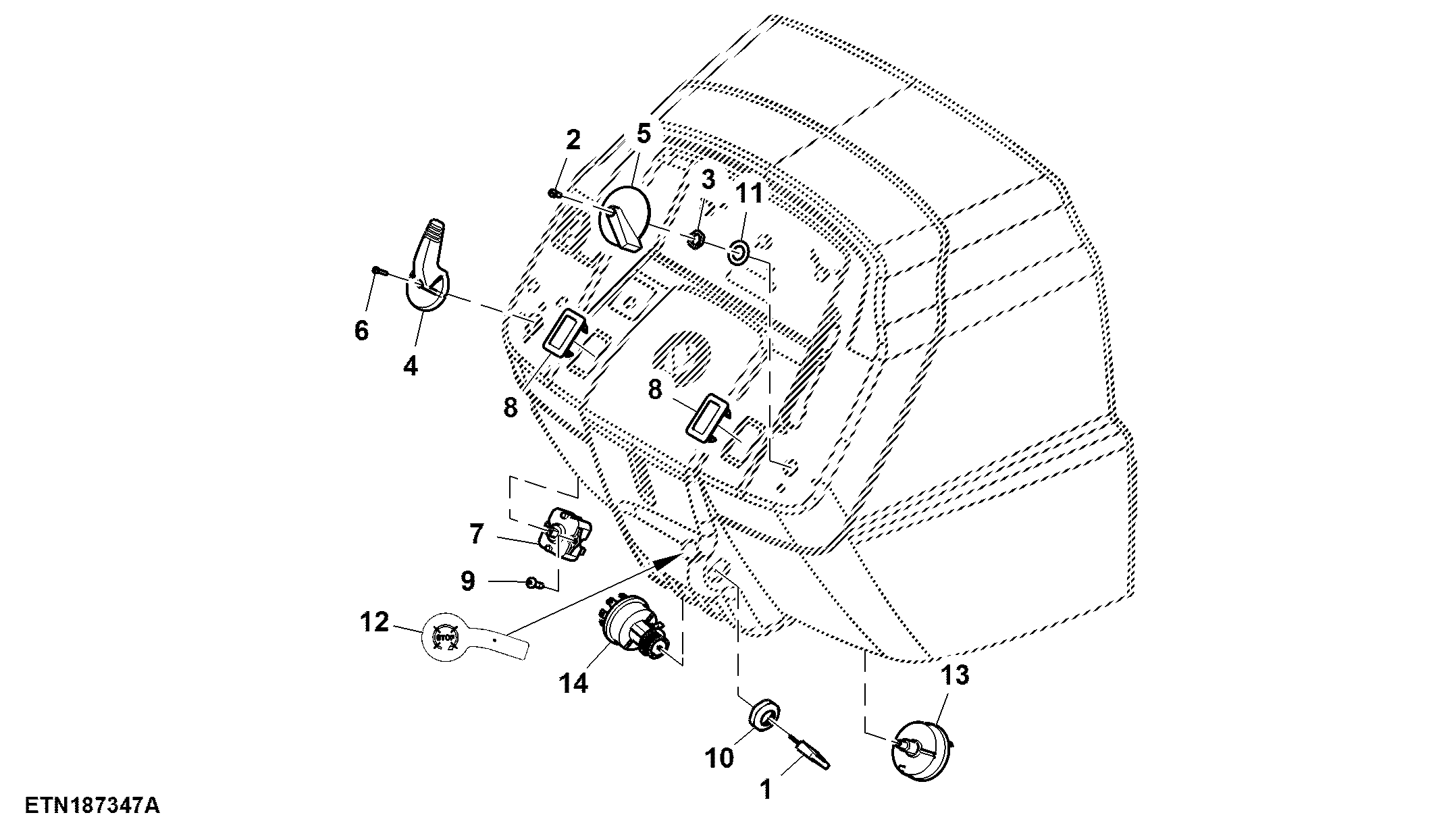 Mounting Components, Instrument Panel (For North America)