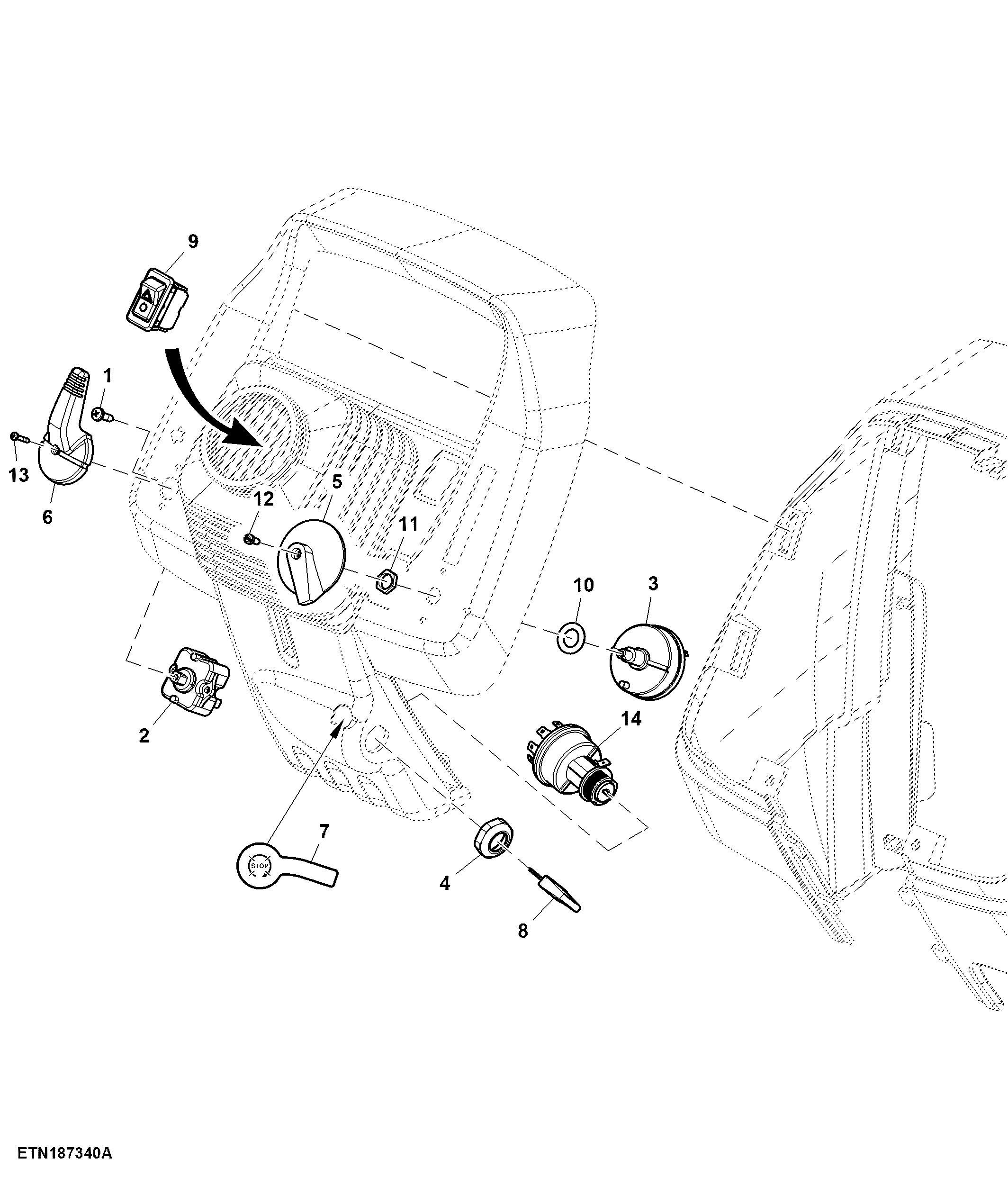 Mounting Components, Instrument Panel, OOS (Europe Only)
