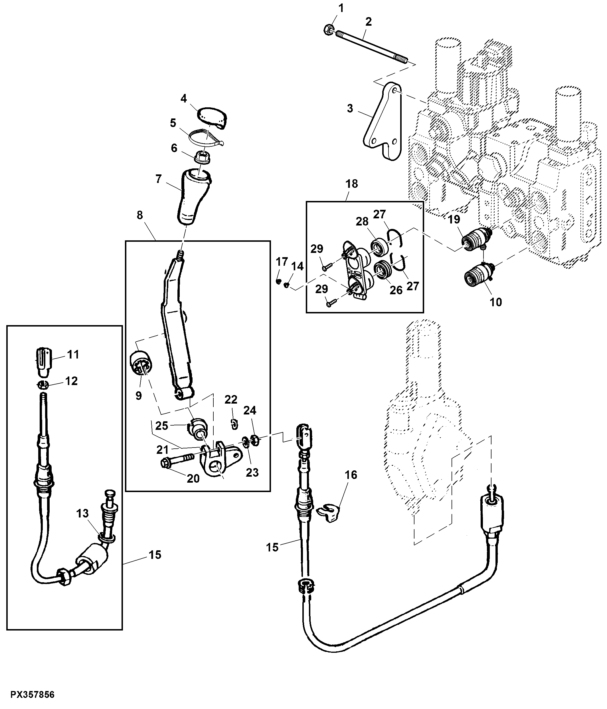 Selective Control Valve, Control Linkage, 2A