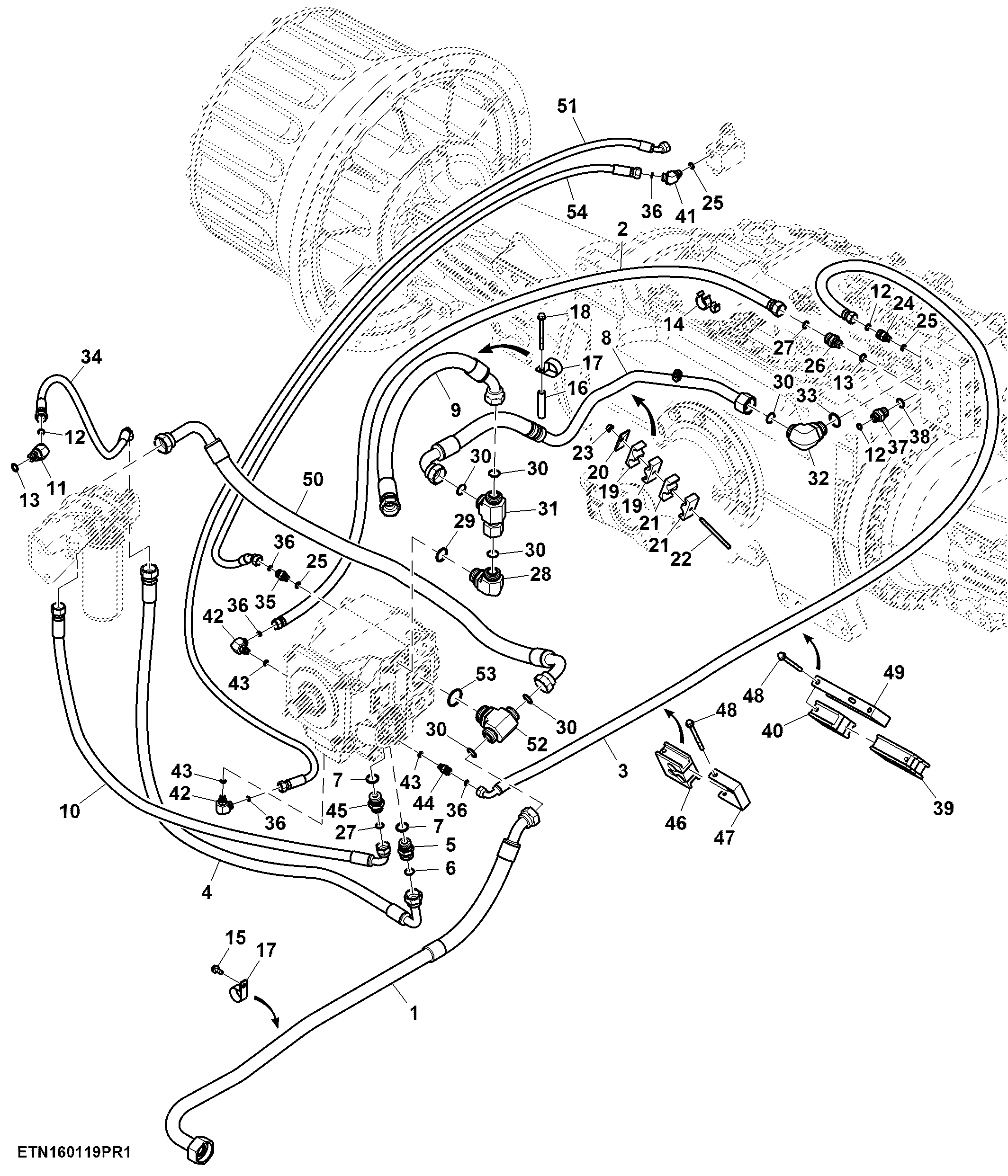 Line, Steering, W/O Hitch, 130 cc (2/2) (917101 - )