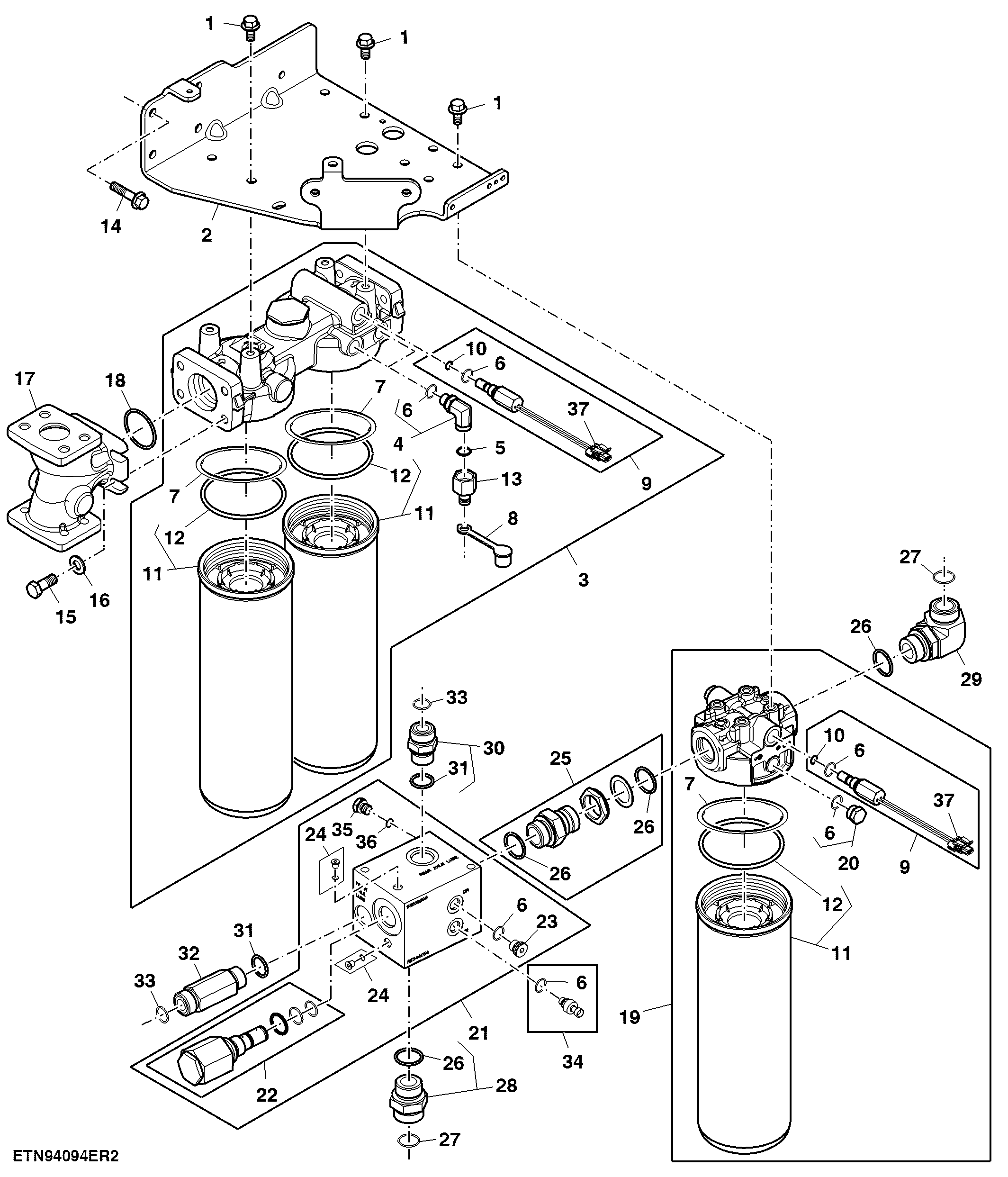 Hydraulic Filter, Double Reduction Axle ( - 801464)