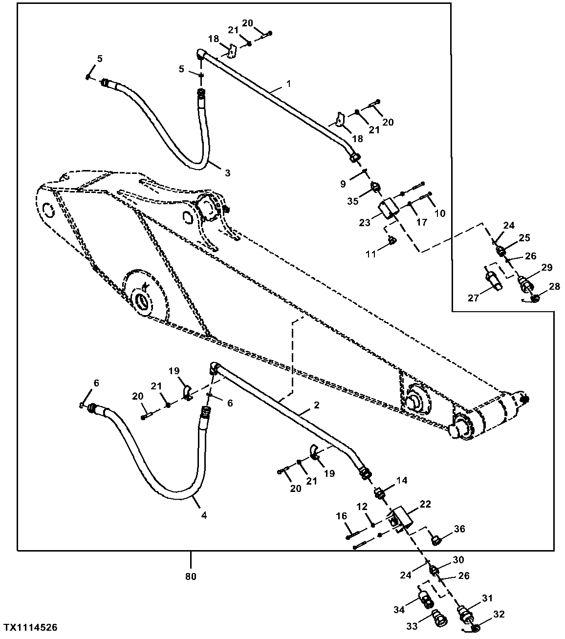 Arm Hi-Flow Auxiliary Lines, 3.2 m ( - 812858)
