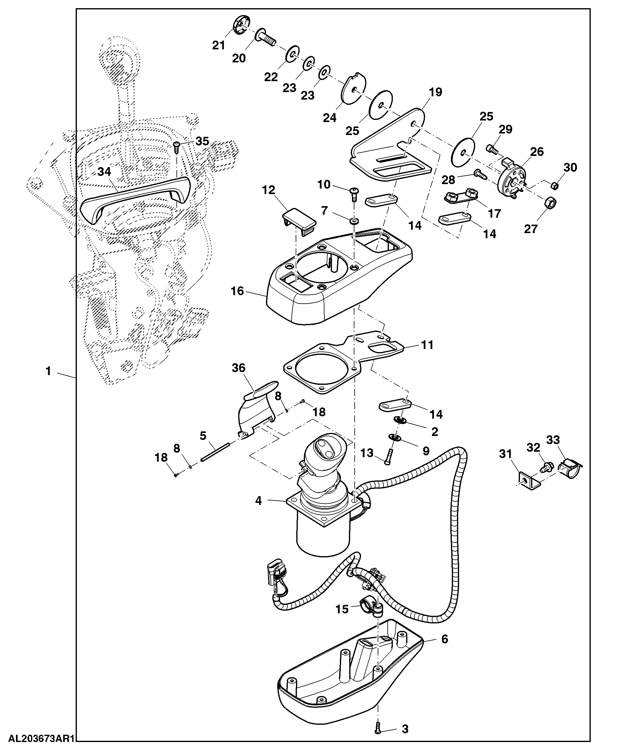 Multi Function Lever, Armrest Integrated, W/ EPQT, W/ 4th SCV, W/ Gear Shifting, Attachment