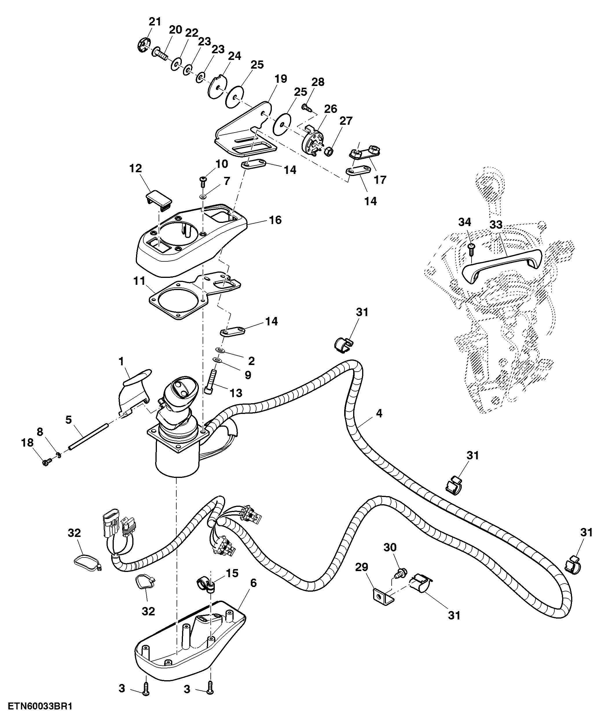 Multi Function Lever, Armrest Integrated, W/ PowrQuad™ Plus, W/ Gear Shifting