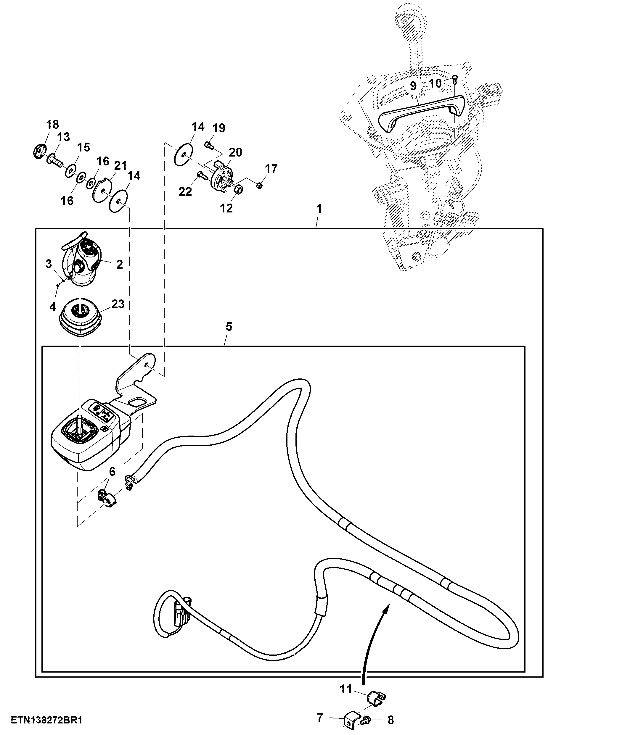 Multi Function Lever, Armrest Integrated, W/ PowrQuad™
