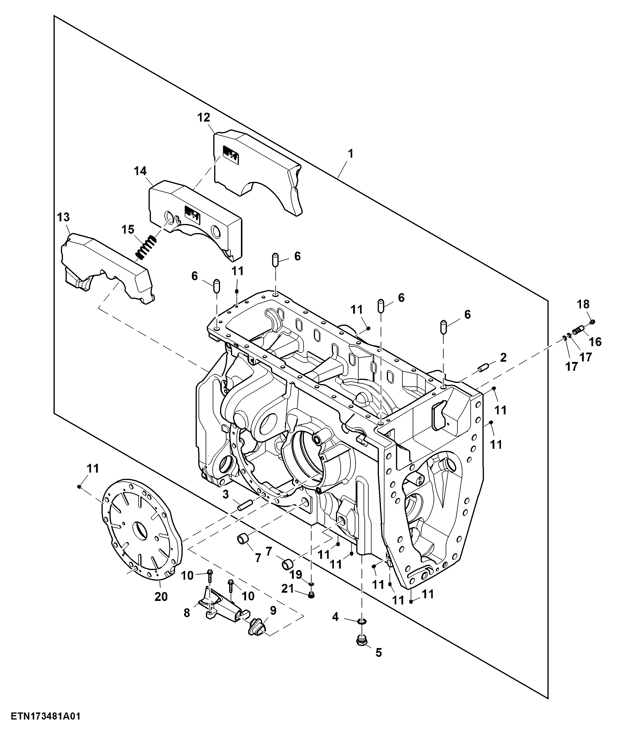 Case, Front Axle Center, ILS™, W/ Front PTO (140001 - )