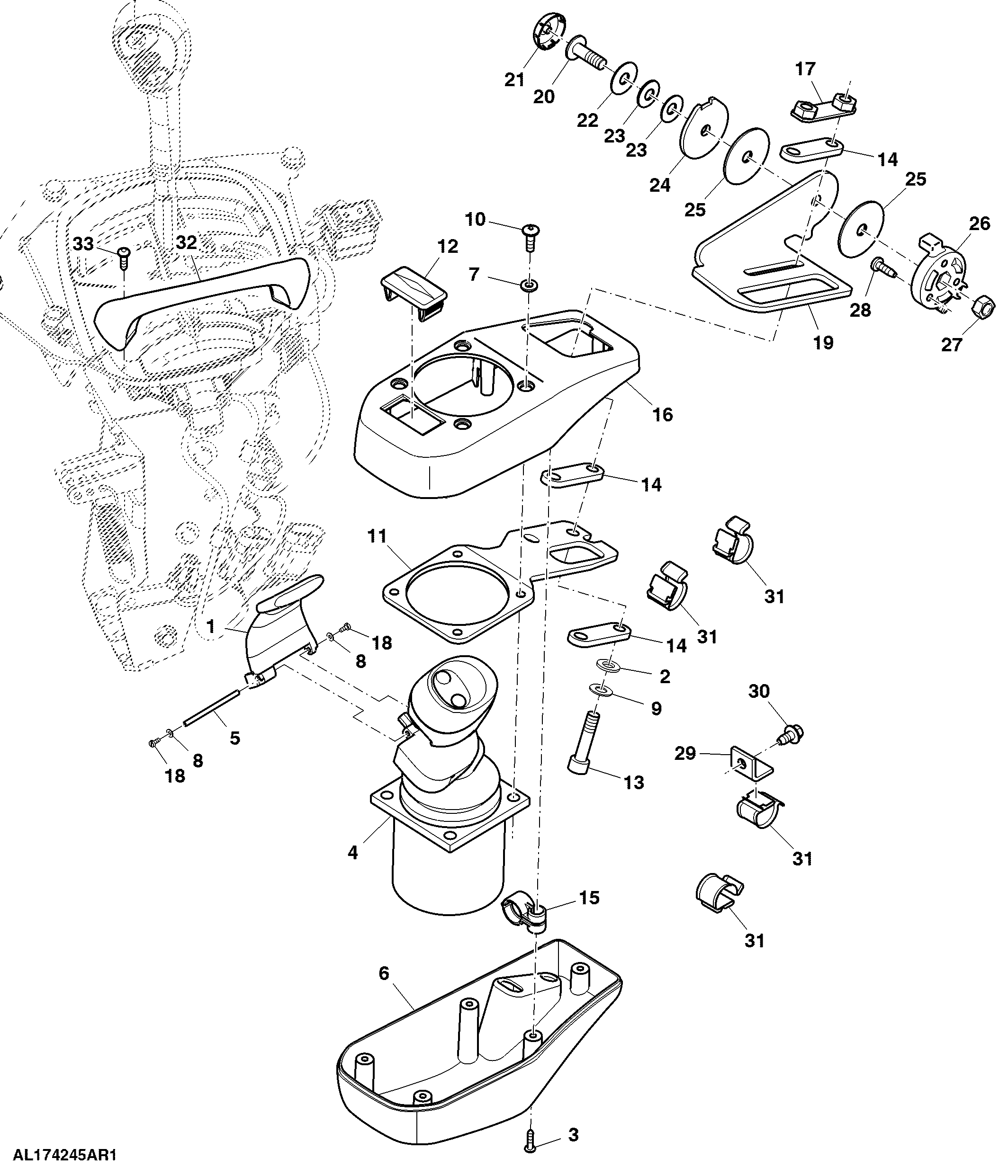 Multi Function Lever, Armrest Integrated, W/ PowrQuad™ Plus