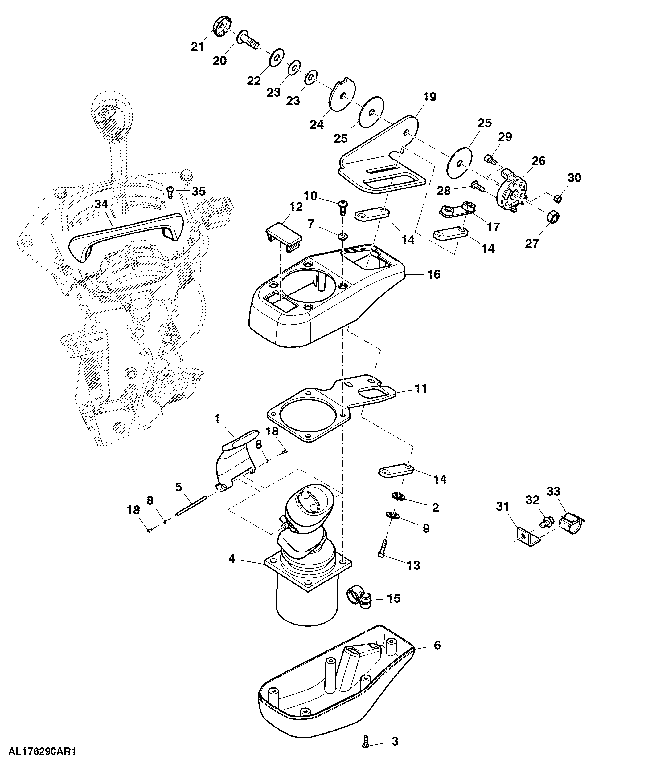 Multi Function Lever, Armrest Integrated, W/ PowrQuad™ Plus, W/ 4th SCV