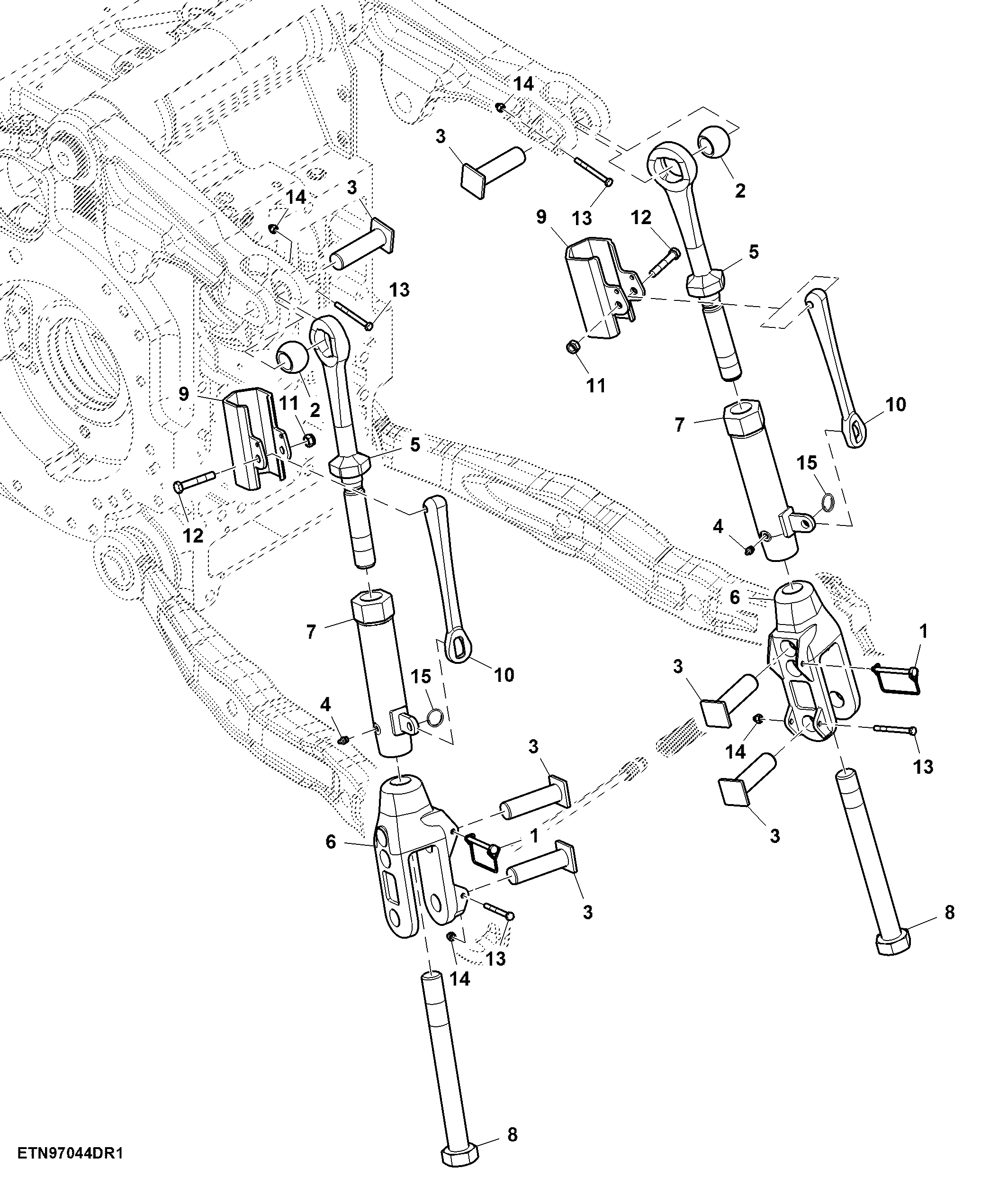 Lift Link, Hitch W/ Quick Coupler or Hook Ends