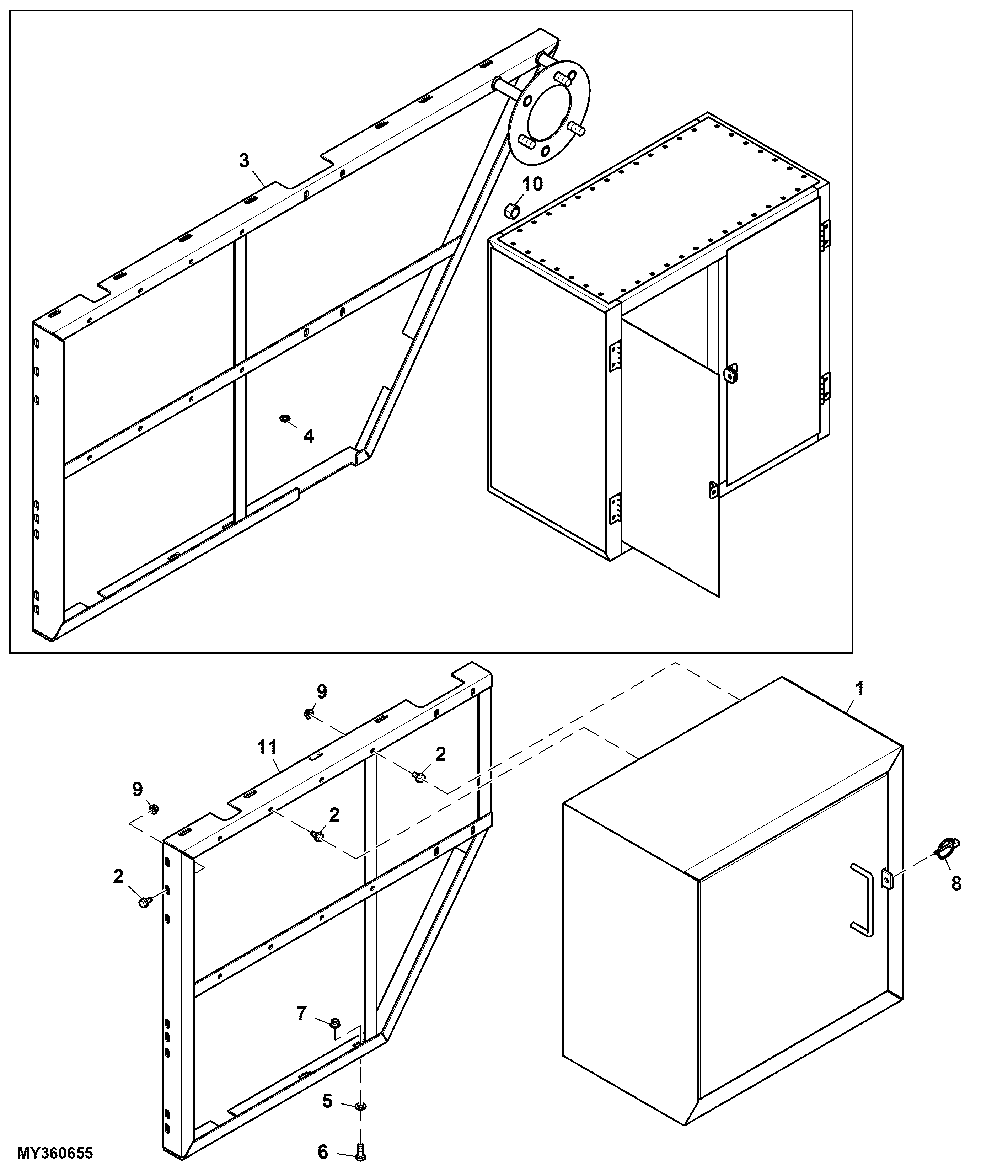 Tool Box and Spare Wheel Assembly (015202 - )