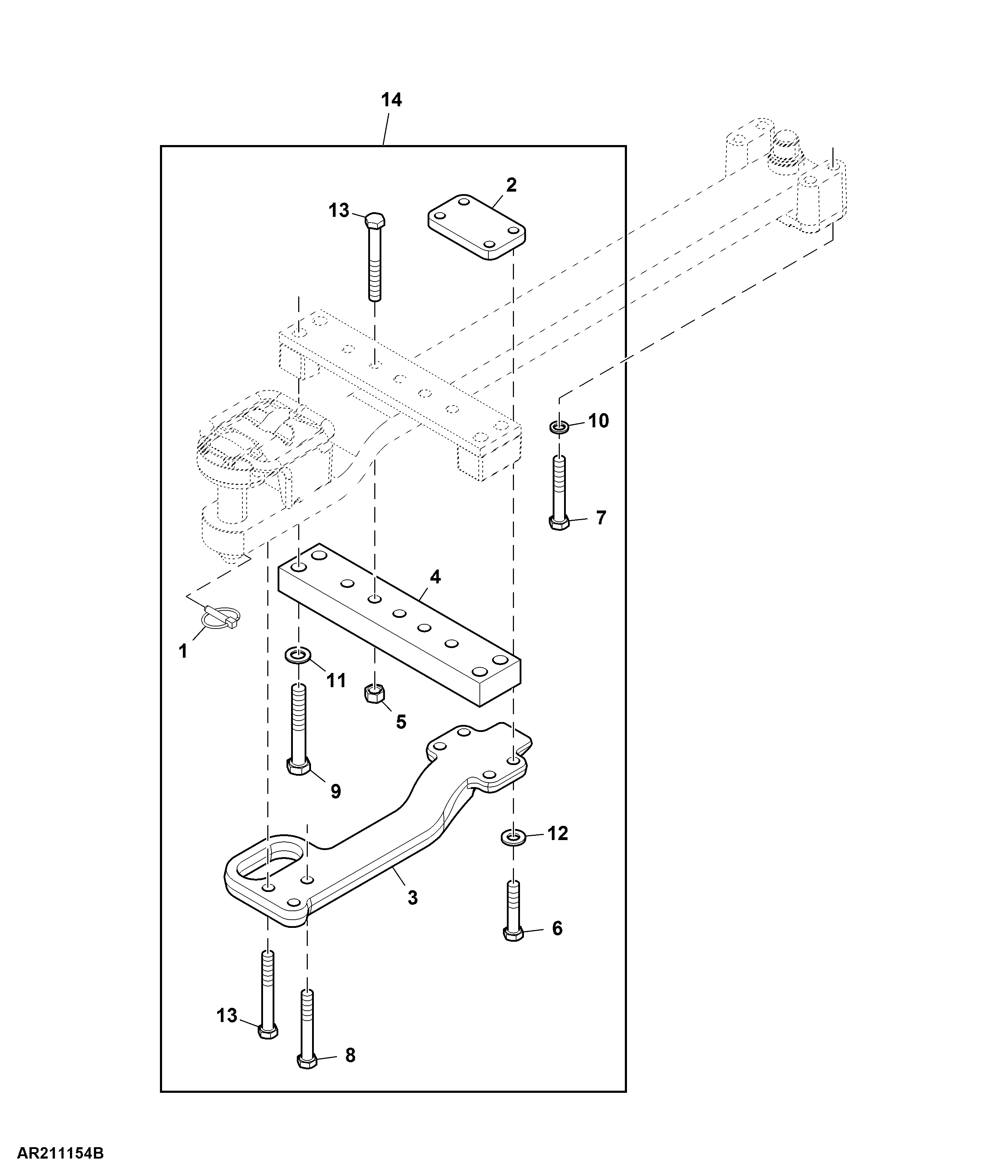 Drawbar Conversion, Category 4 to Category 4 Heavy Duty, Attachment