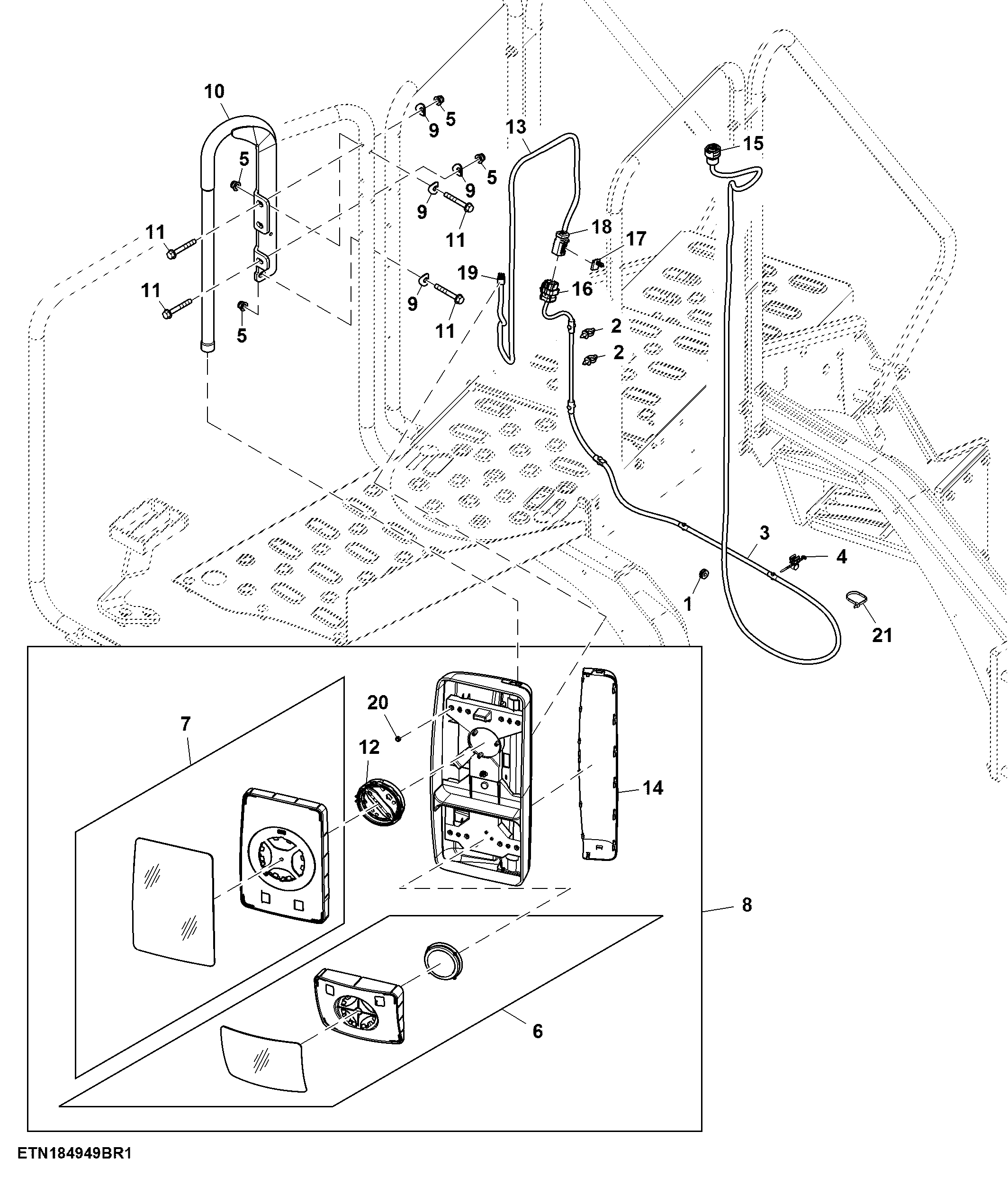 Fixed External Mirror, Power, LH (919001 - )