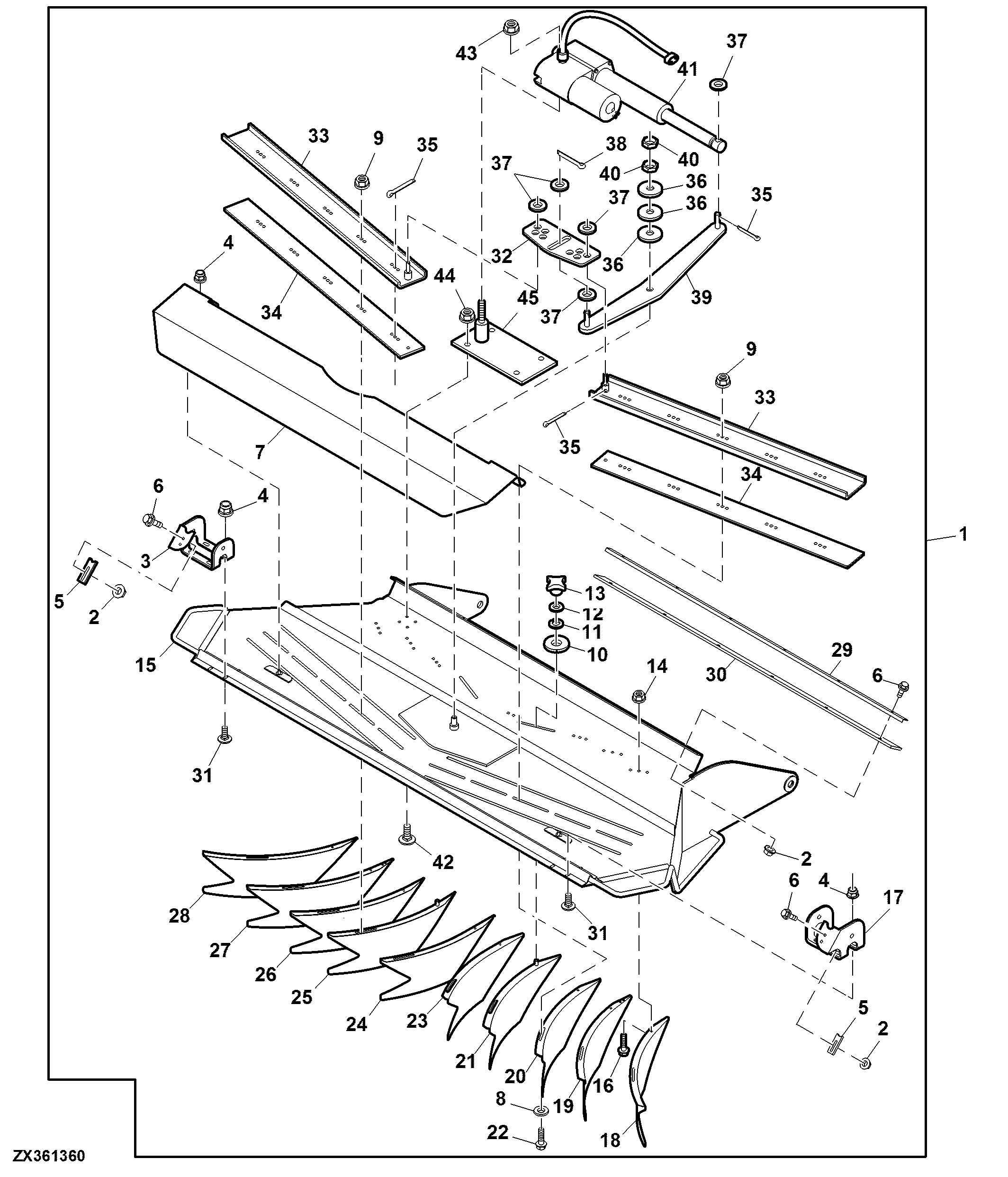 STRAW DISTRIBUTOR WITH ELECTRICALLY ADJUSTABLE STRAW DEFLECTORS (10 VANES)