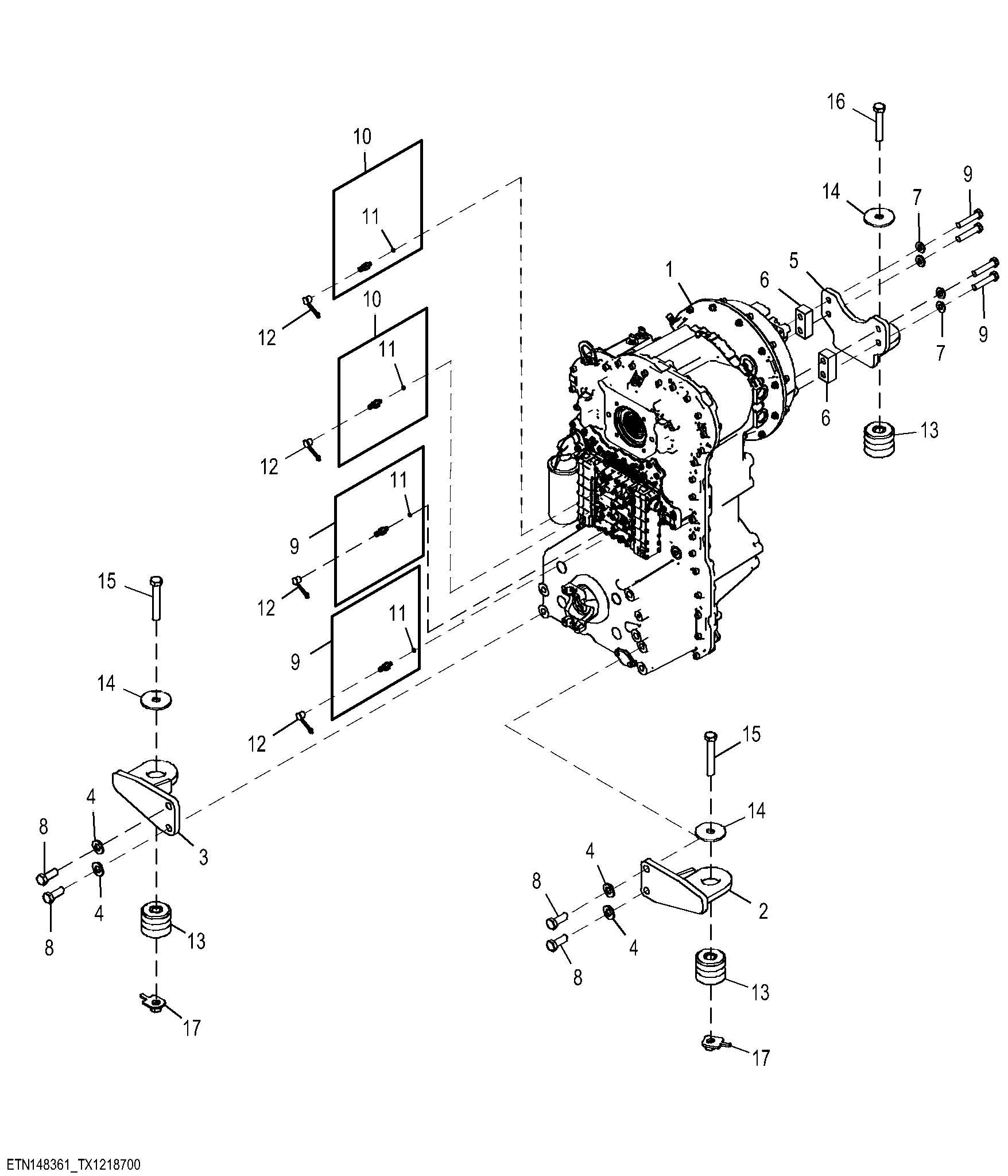 Transmission without Lockup Torque Converter ( - 15417)