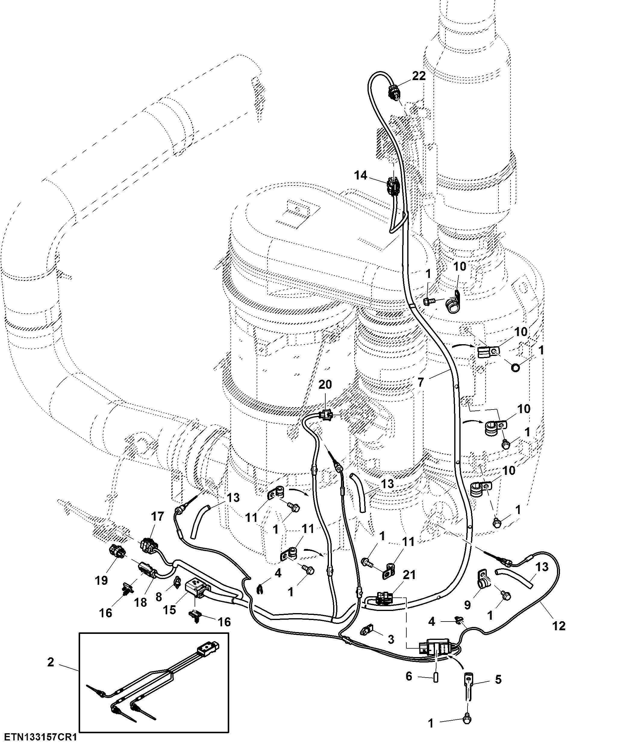 Wiring Harness, Aftertreatment Device, FT4 Engine