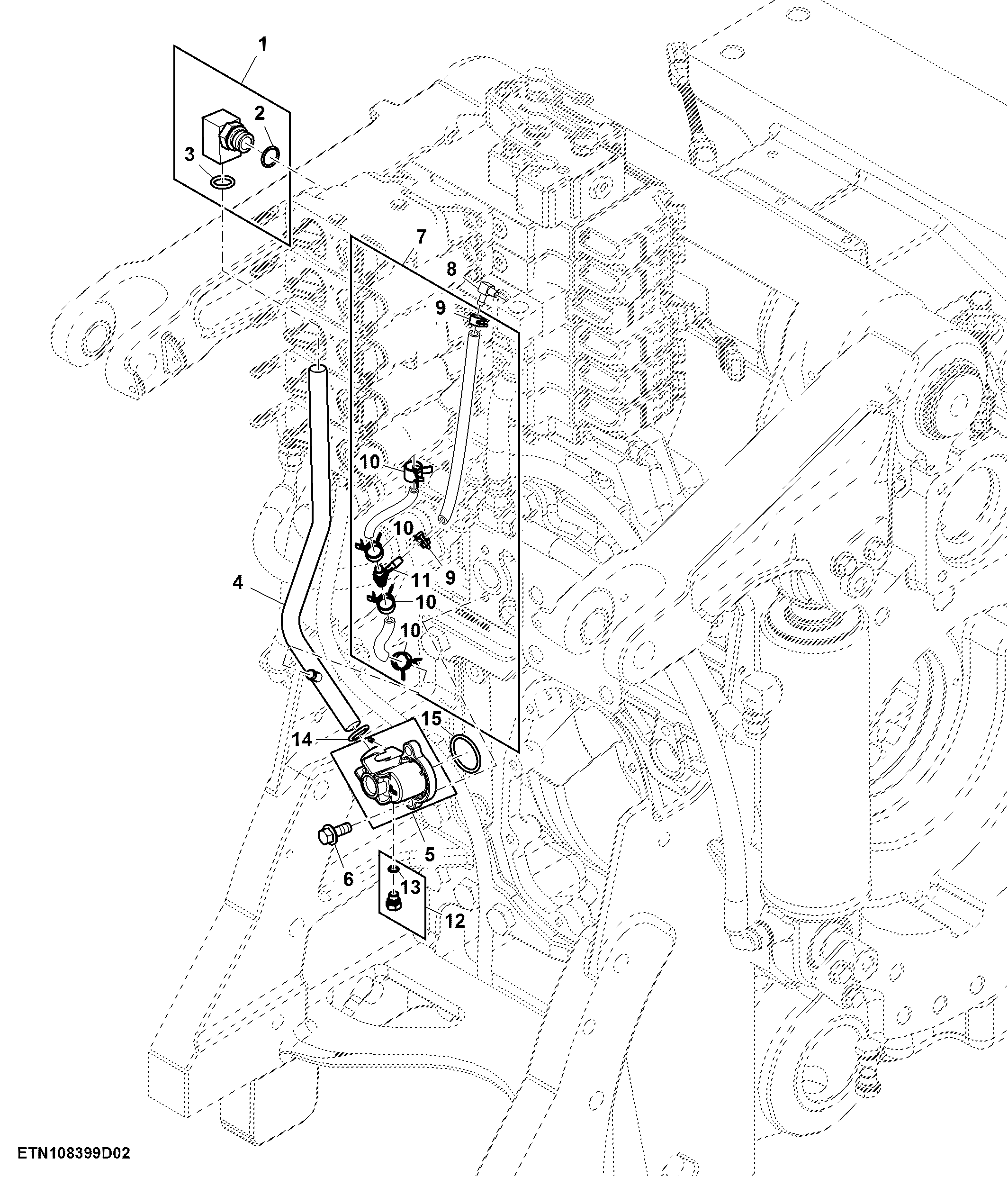 SCV Lines, W/ Rear Hitch and Priority Drain, 3/4” Breakaway Coupler (2/2)