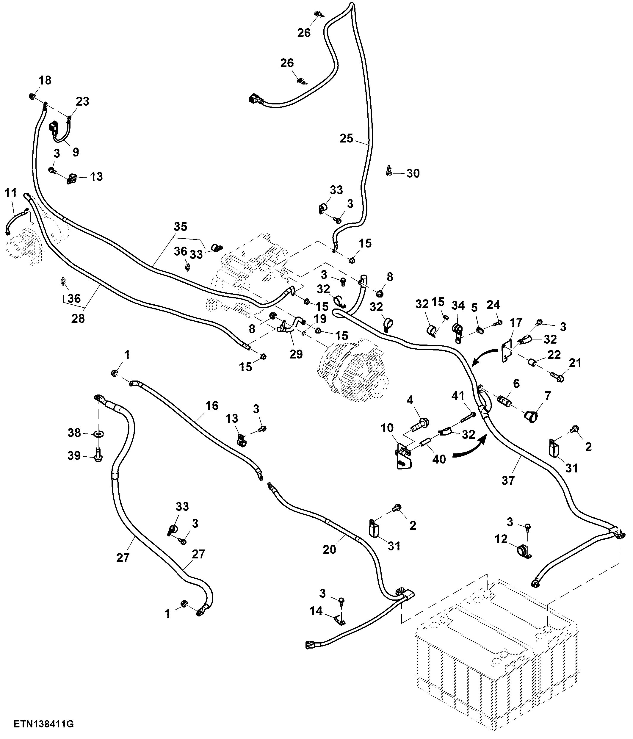 Battery Cables, W/ Battery Disconnect, e23™, T2 Engines