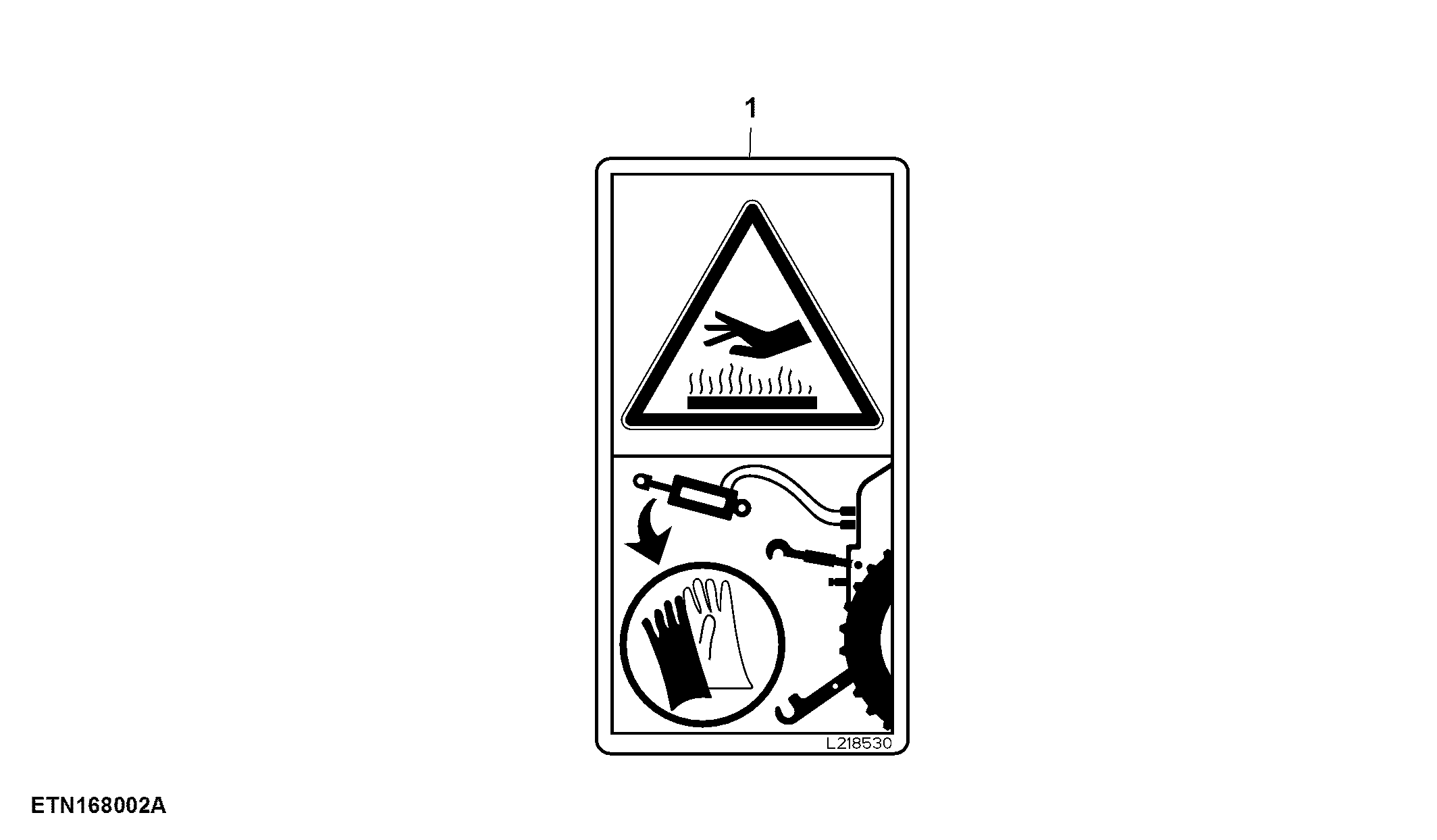 Label, Warning, Hot Surface, W/O Front Hitch (For EU)
