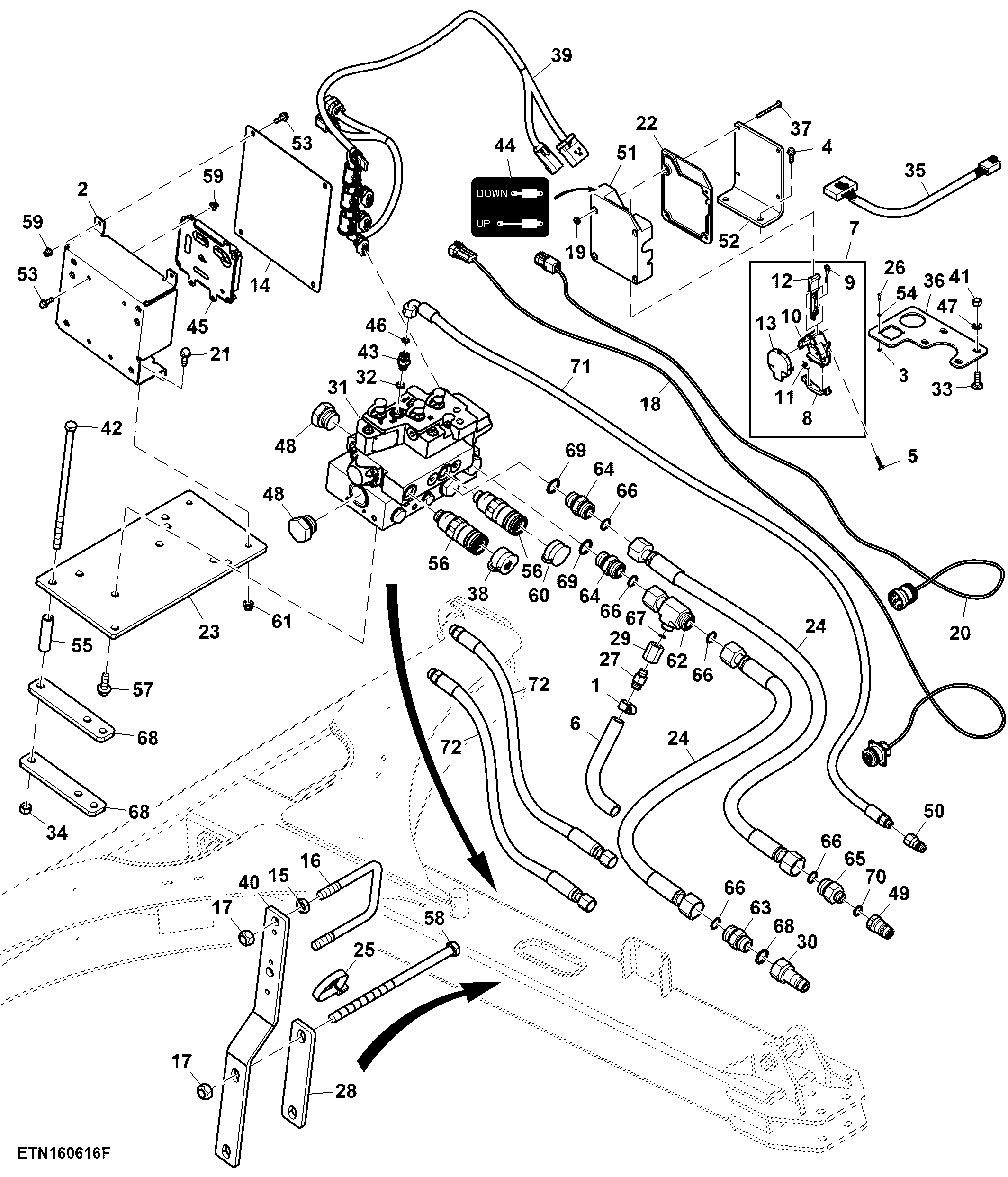 Flow Control Valve and Lines, TruSet™, 1 Section