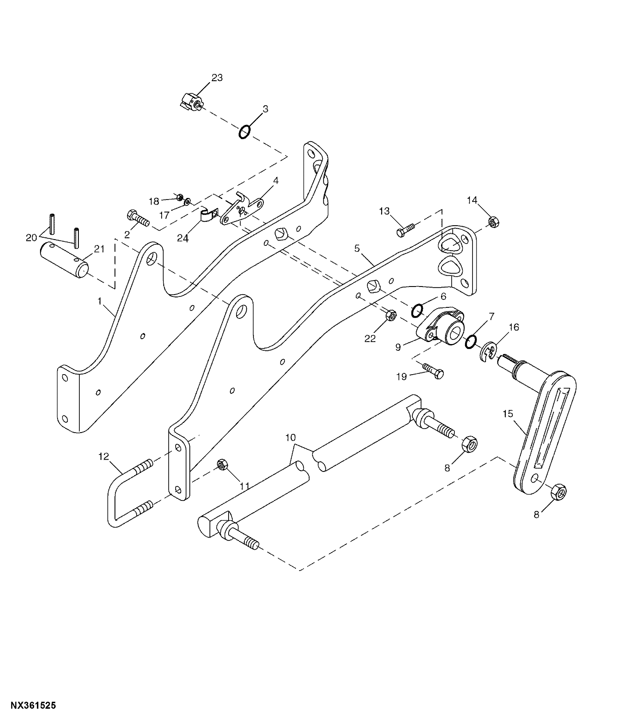 Cylinder Anchor Plates, Outer Wings, 5 Section Machines W/ Accudepth