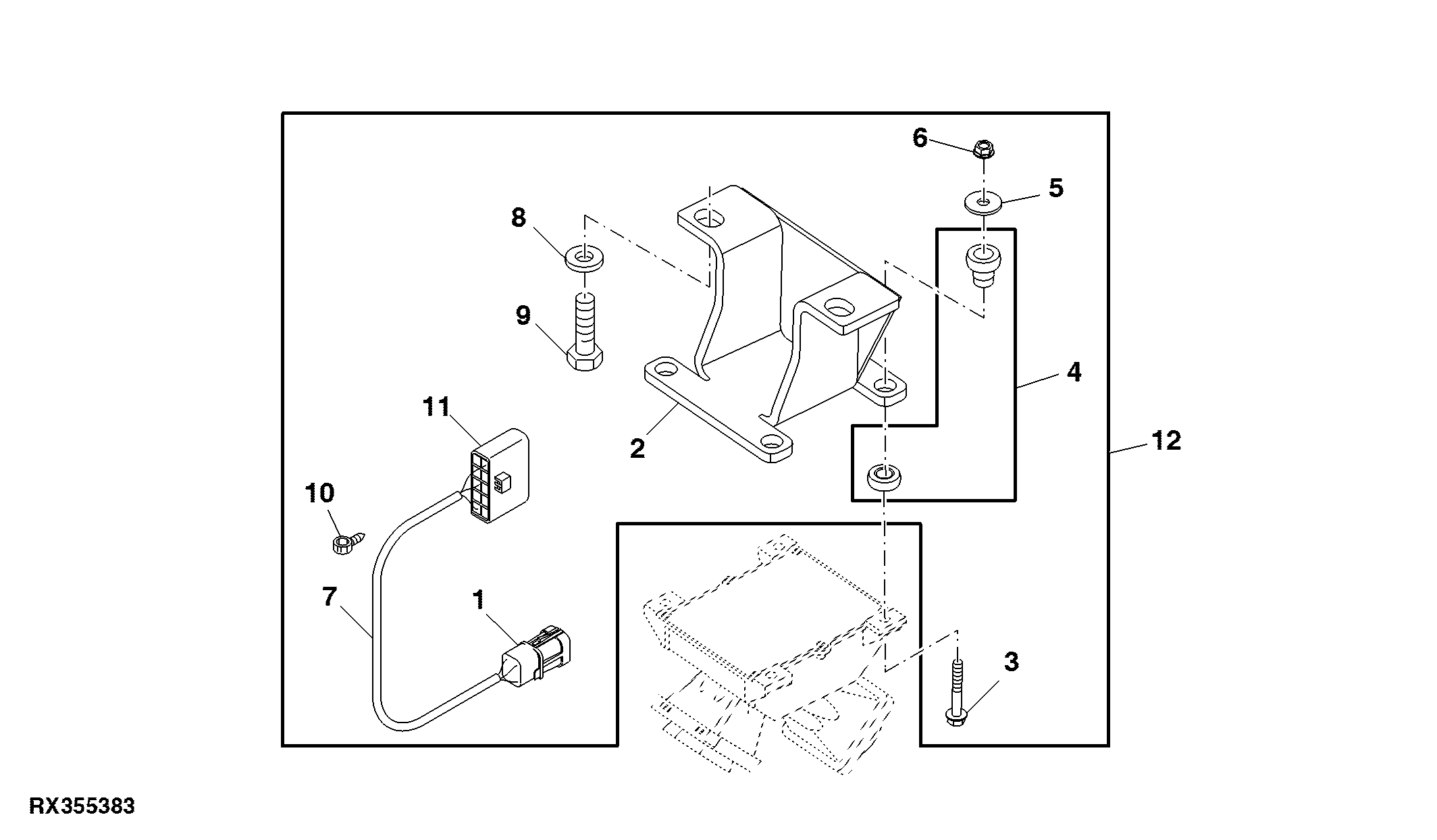 Mounting Parts, Dual Beam Radar Sensor, Attachment