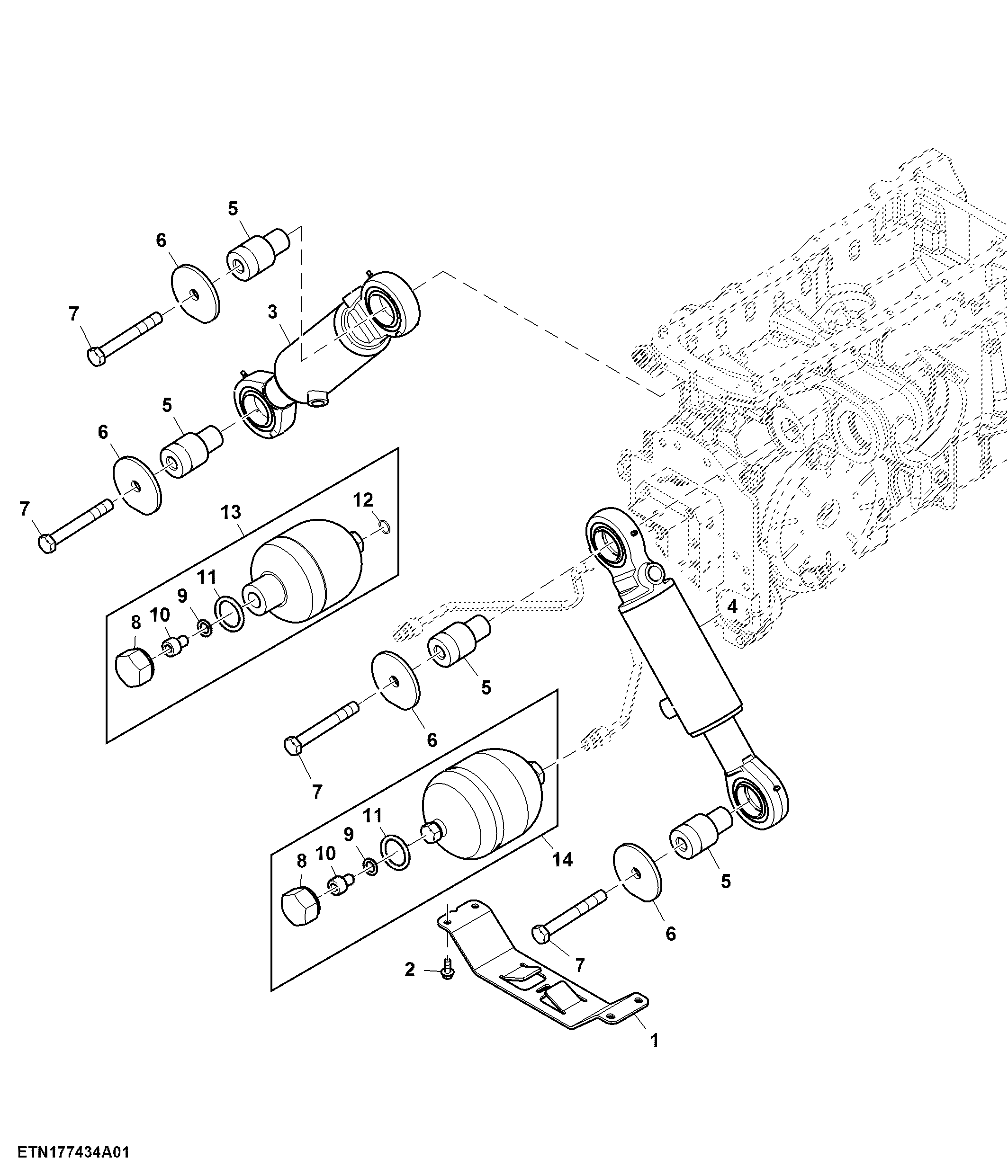 ILS™ Cylinder and Accumulator, W/O Front Hitch