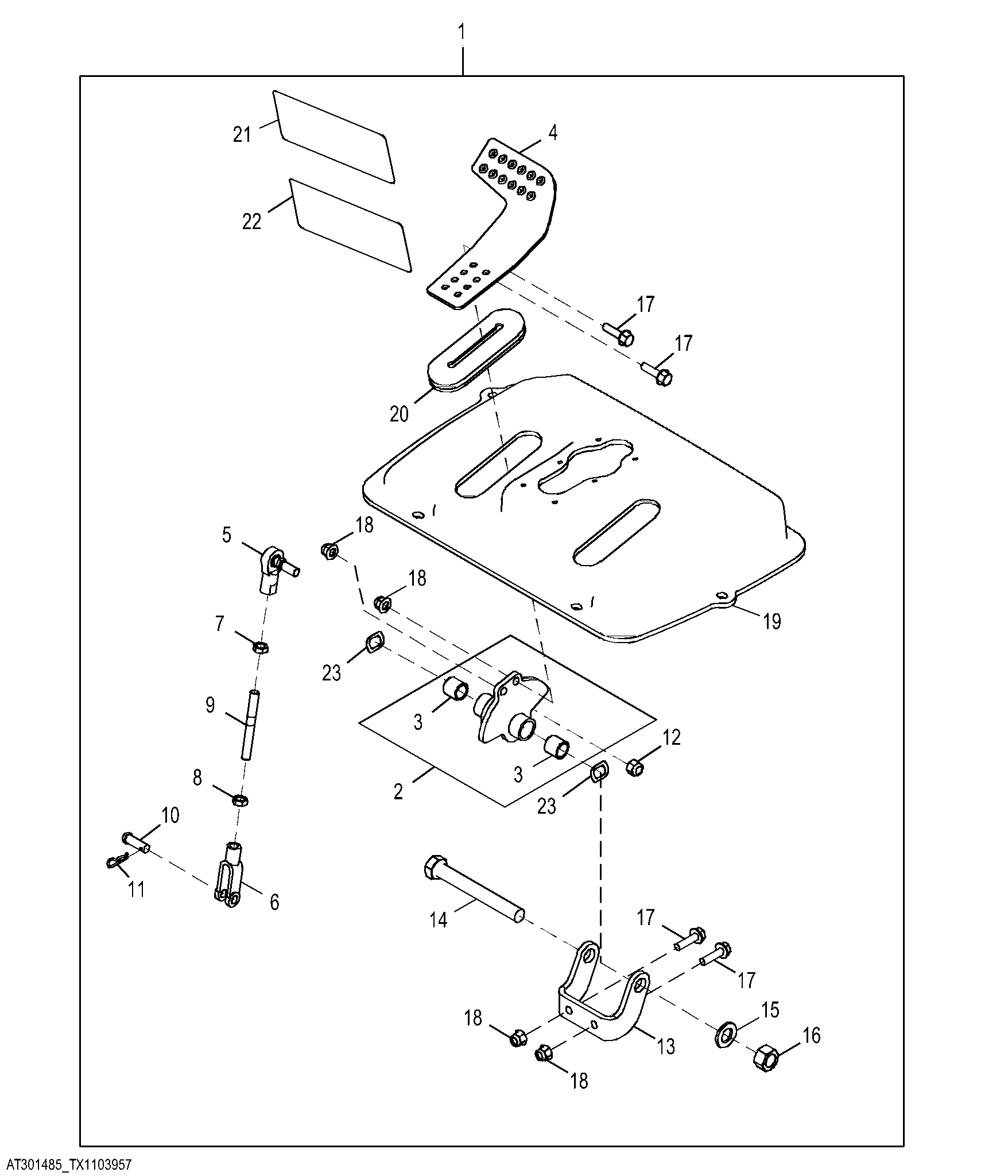 Left Foot Pedal, 2-Way Auxiliary Pilot Controls