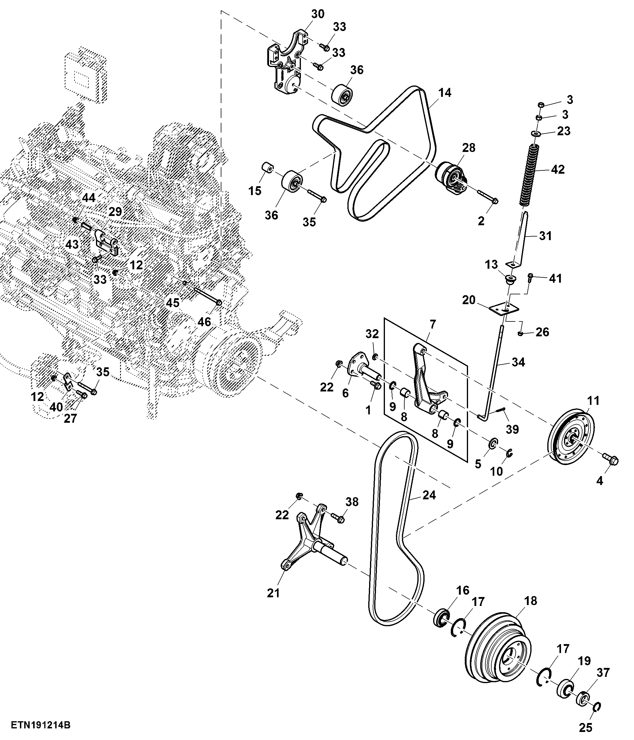 Air Compressor and Engine Front Drive (125104 - )