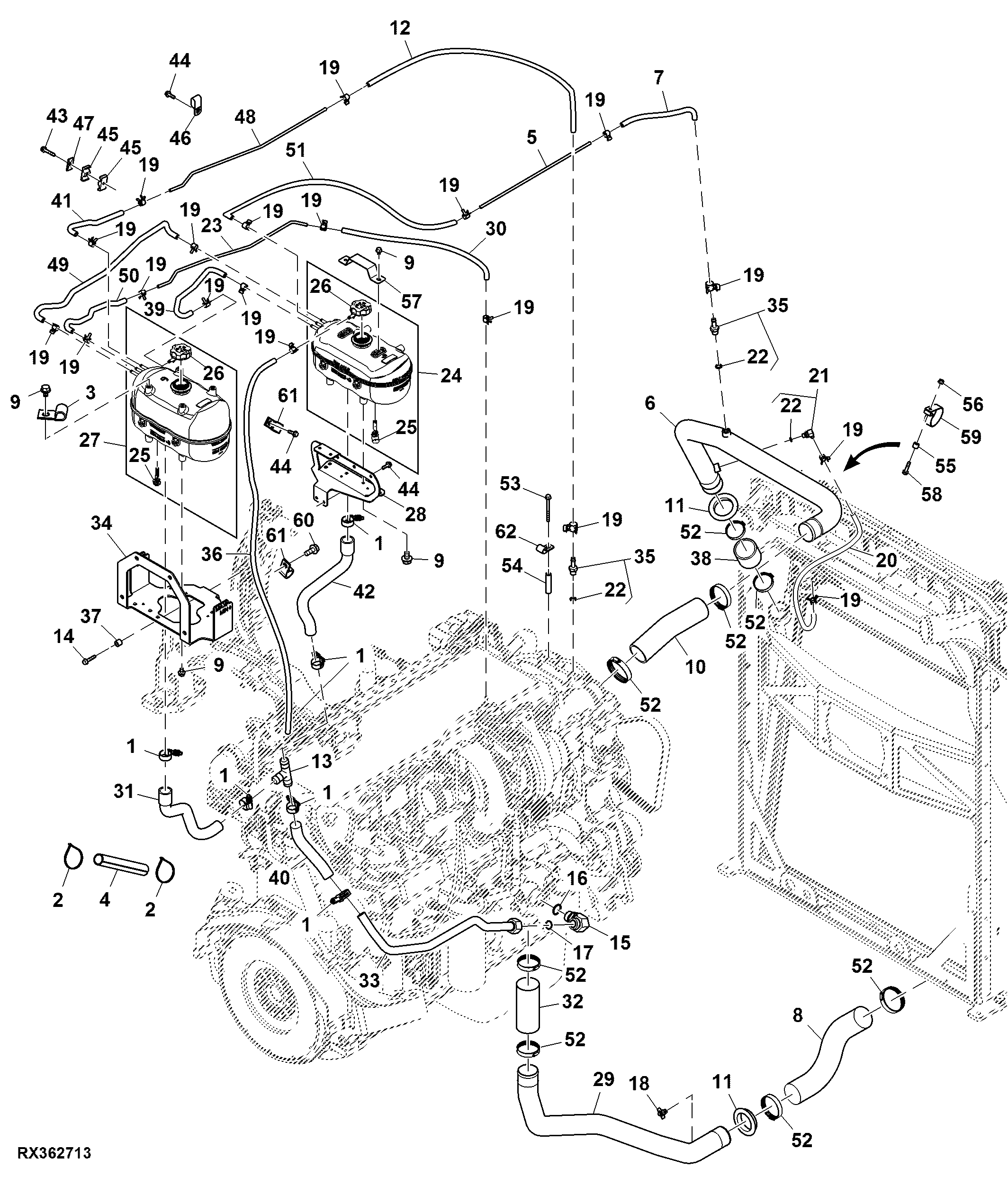 Radiator Hose, 15.0 L, FT4 Engine ( - 800140)