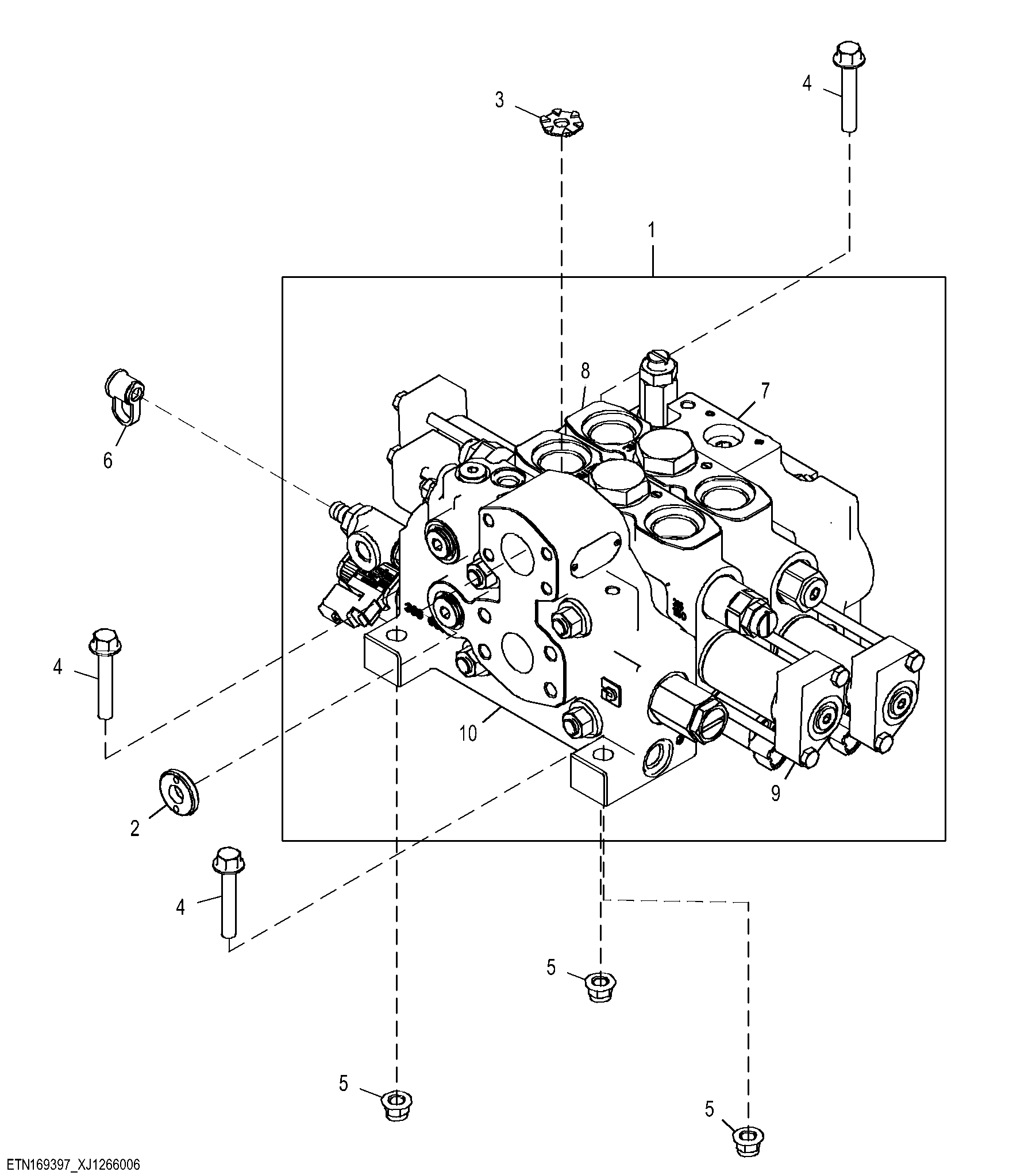Two Spool Loader Control Valve, Z-Bar ( - 12629)