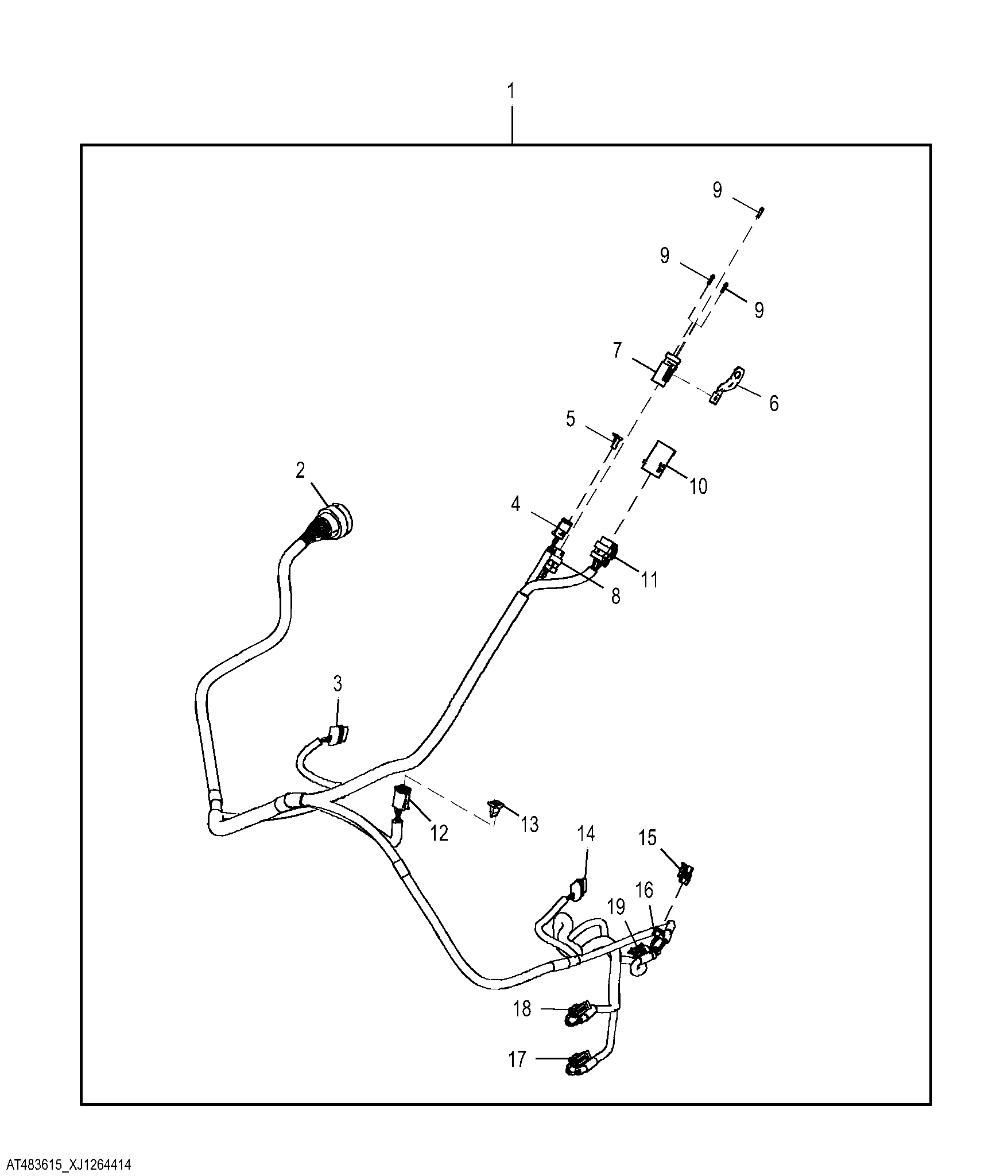 Steering Column Front Console Wiring Harness