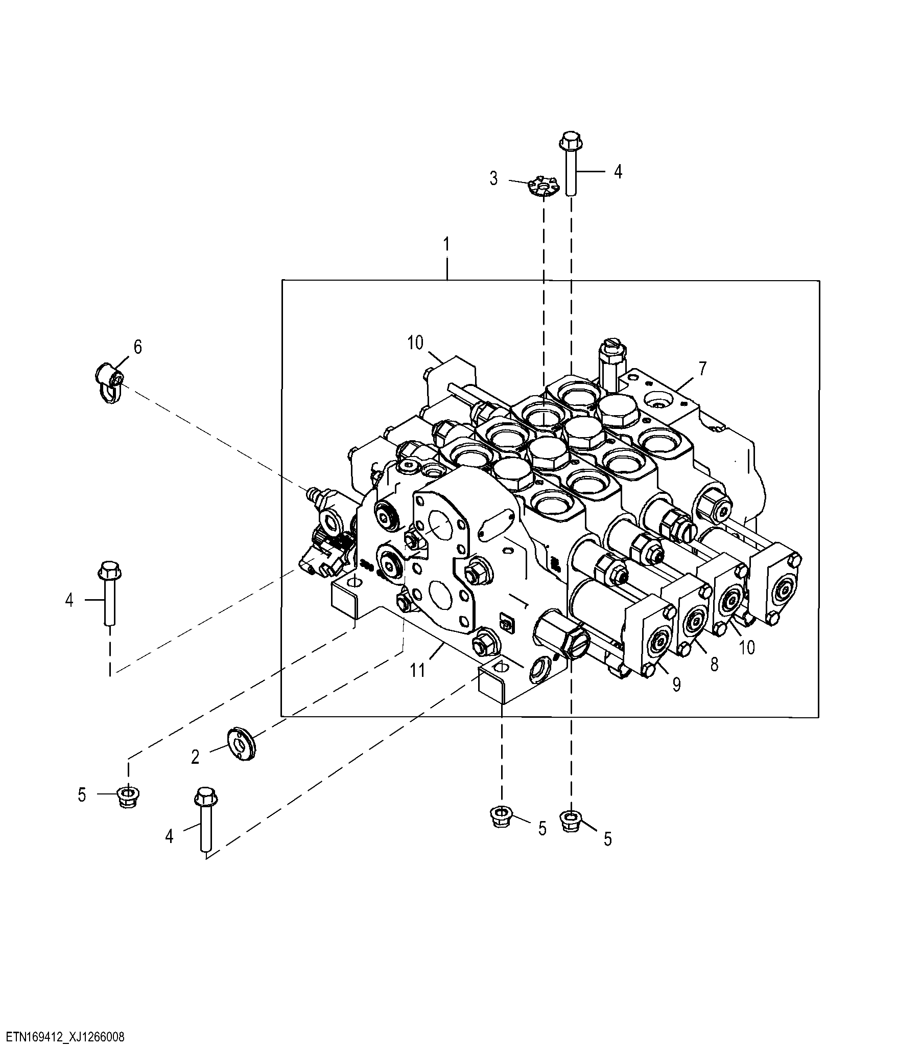 Four Spool Loader Control Valve, Z-Bar ( - 12629)