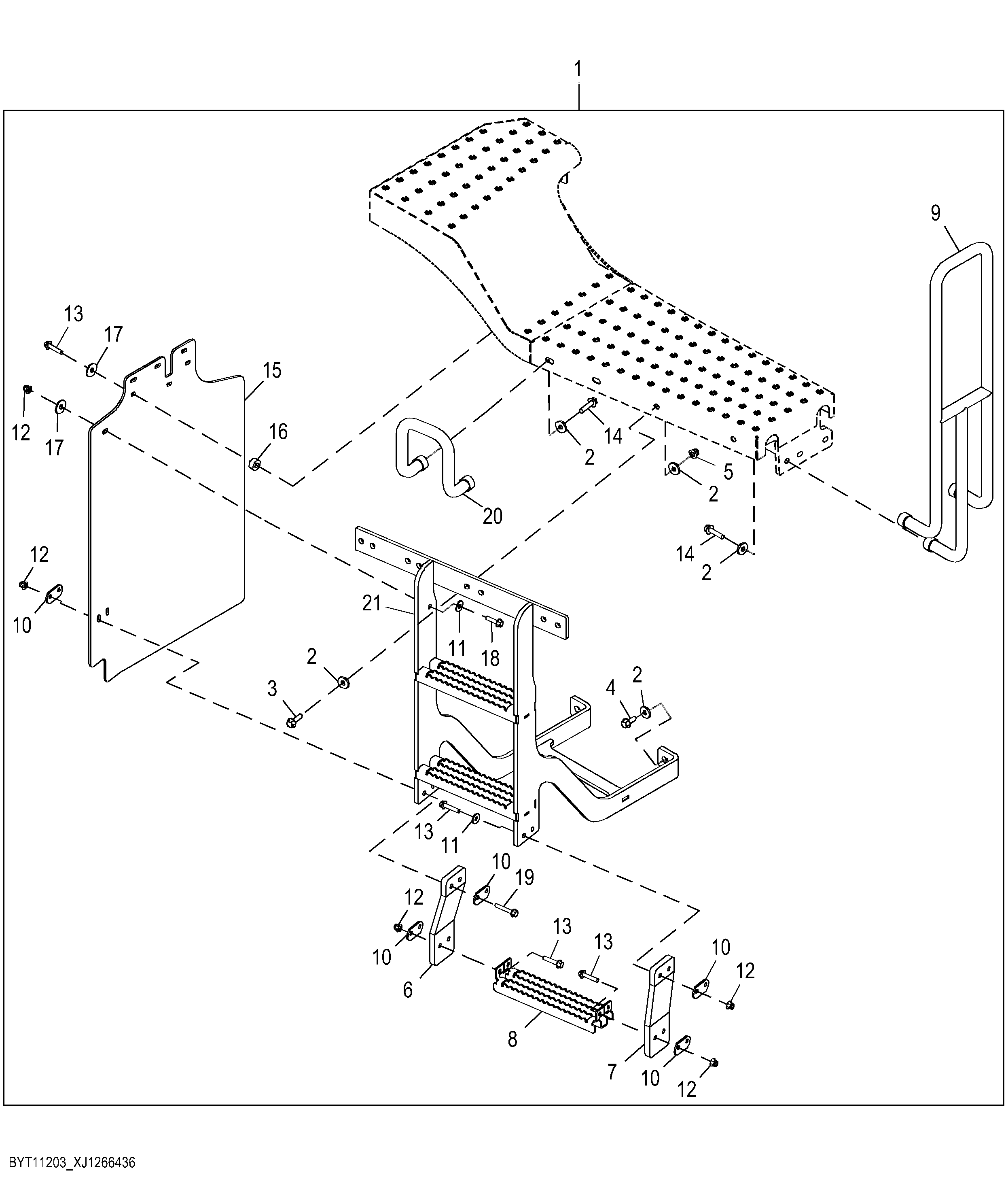 Right Side Steps and Handrails with Mudflap Kit