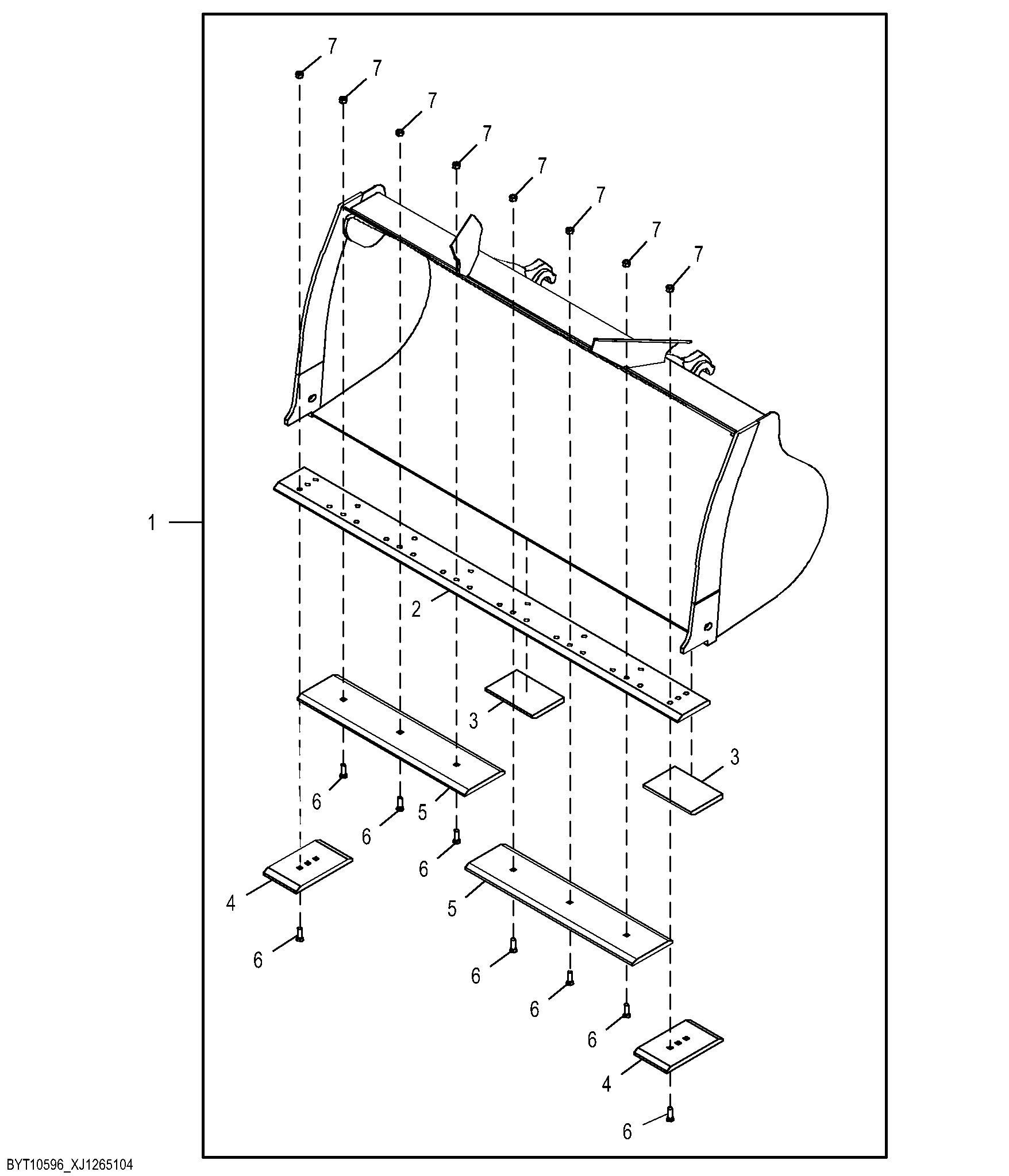 Hi-Vis Coupler Bucket Kit 2.1 m³ (2.75 yd³)
