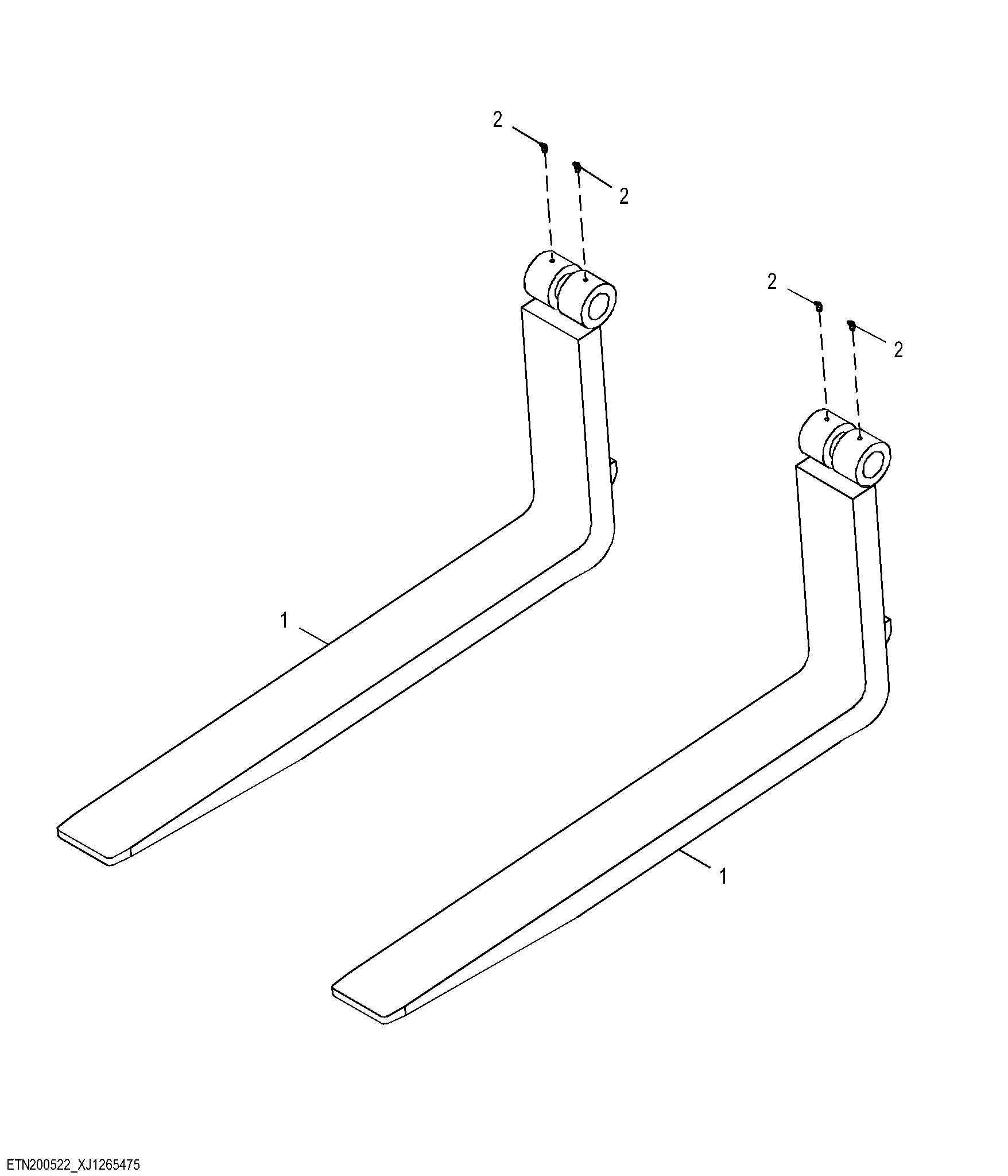Standard Coupler Fork Tines (60 in.)
