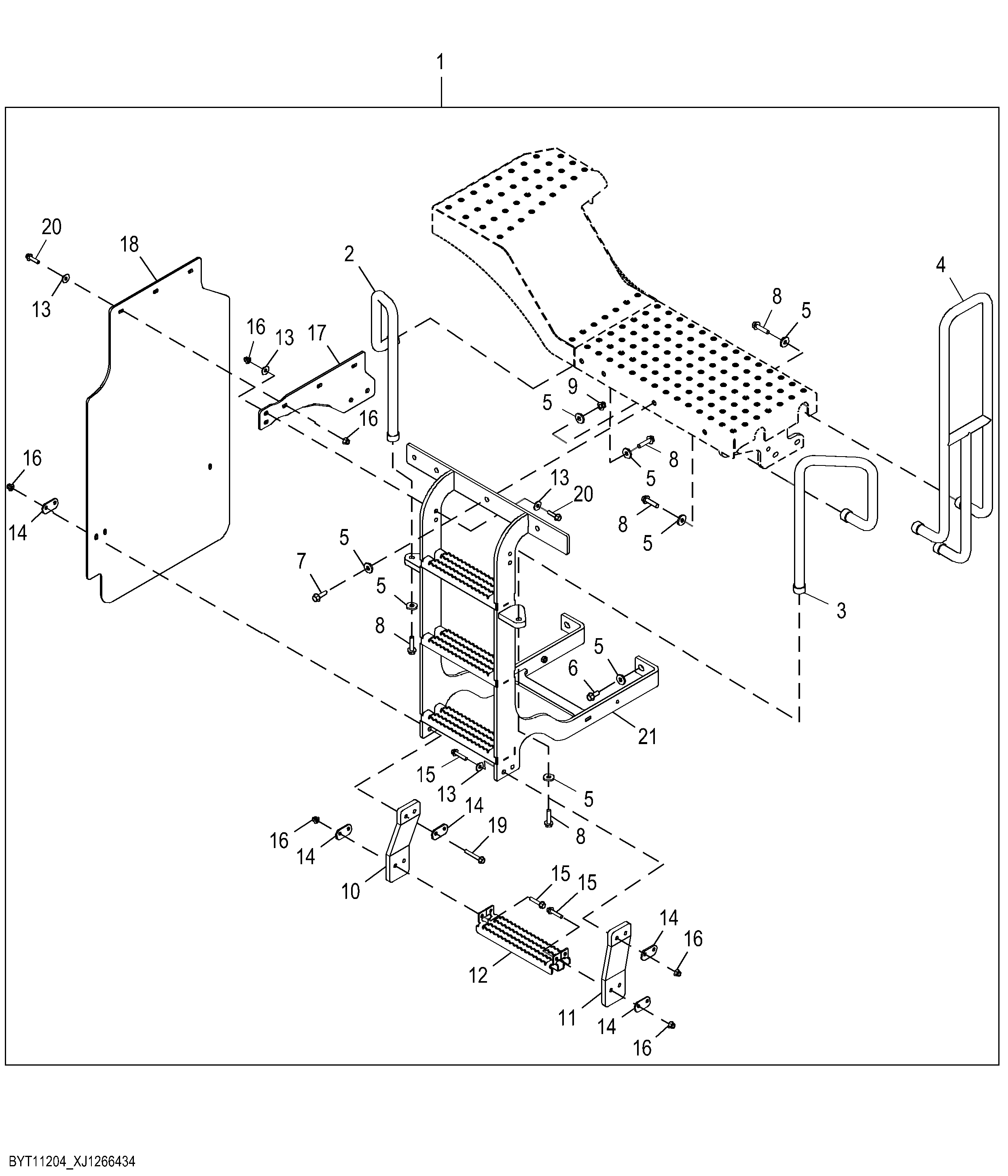 Right Side Steps and Handrails with Mudflap Kit