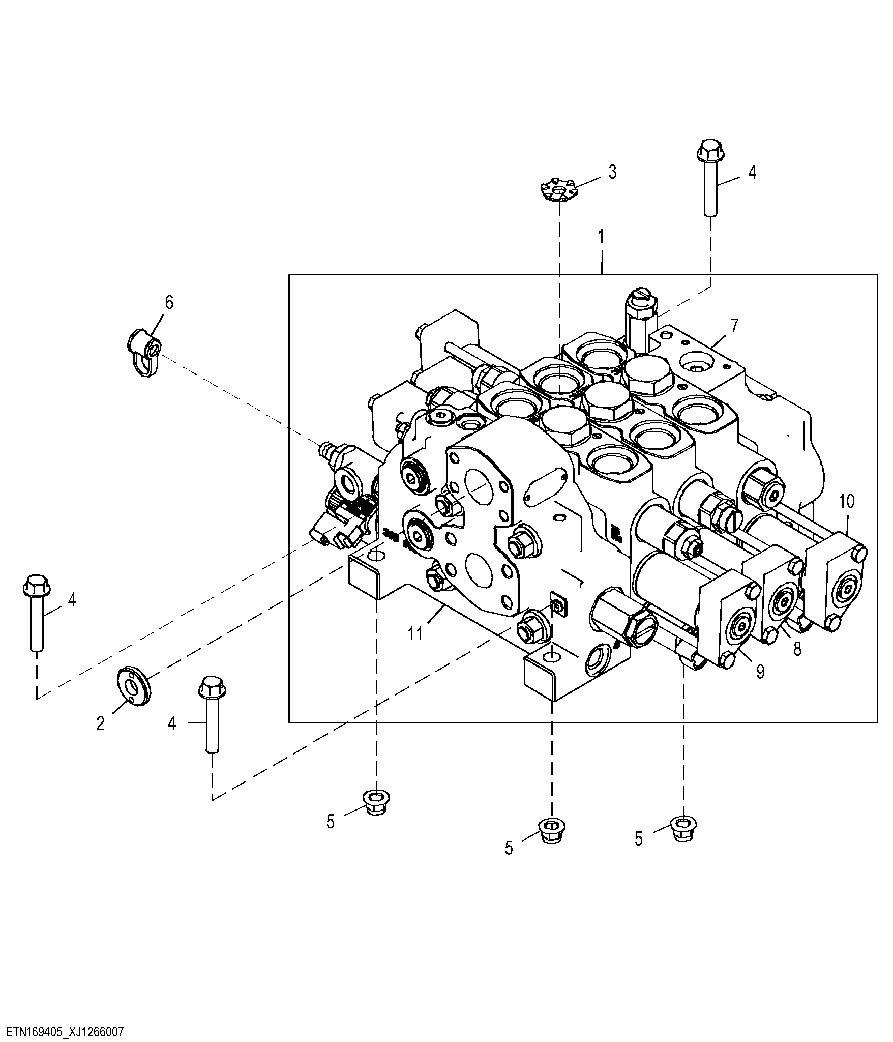Three Spool Loader Control Valve, Z-Bar ( - 12629)