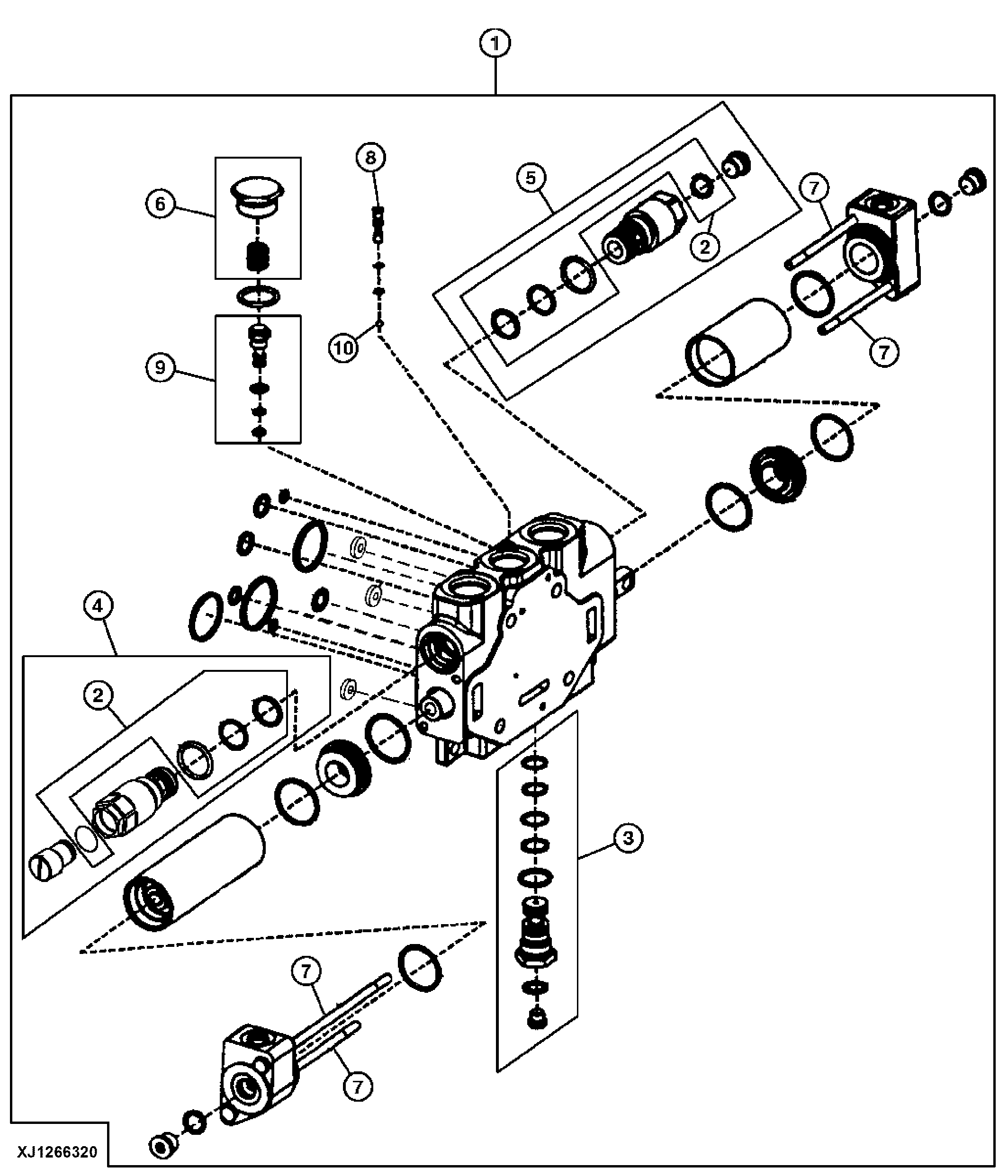 Loader Control Valve, Auxiliary Section, Z-Bar