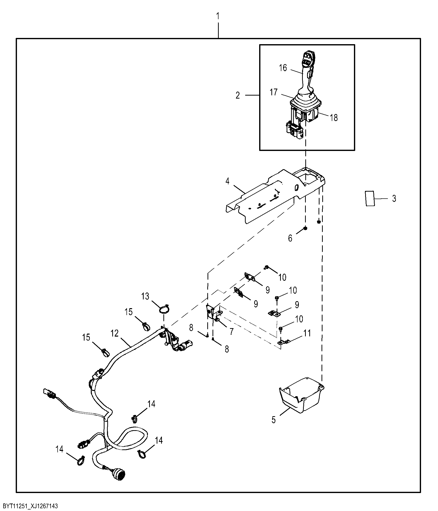 Single Axis Lever to Multi Axis Lever with Additional Aux Kit