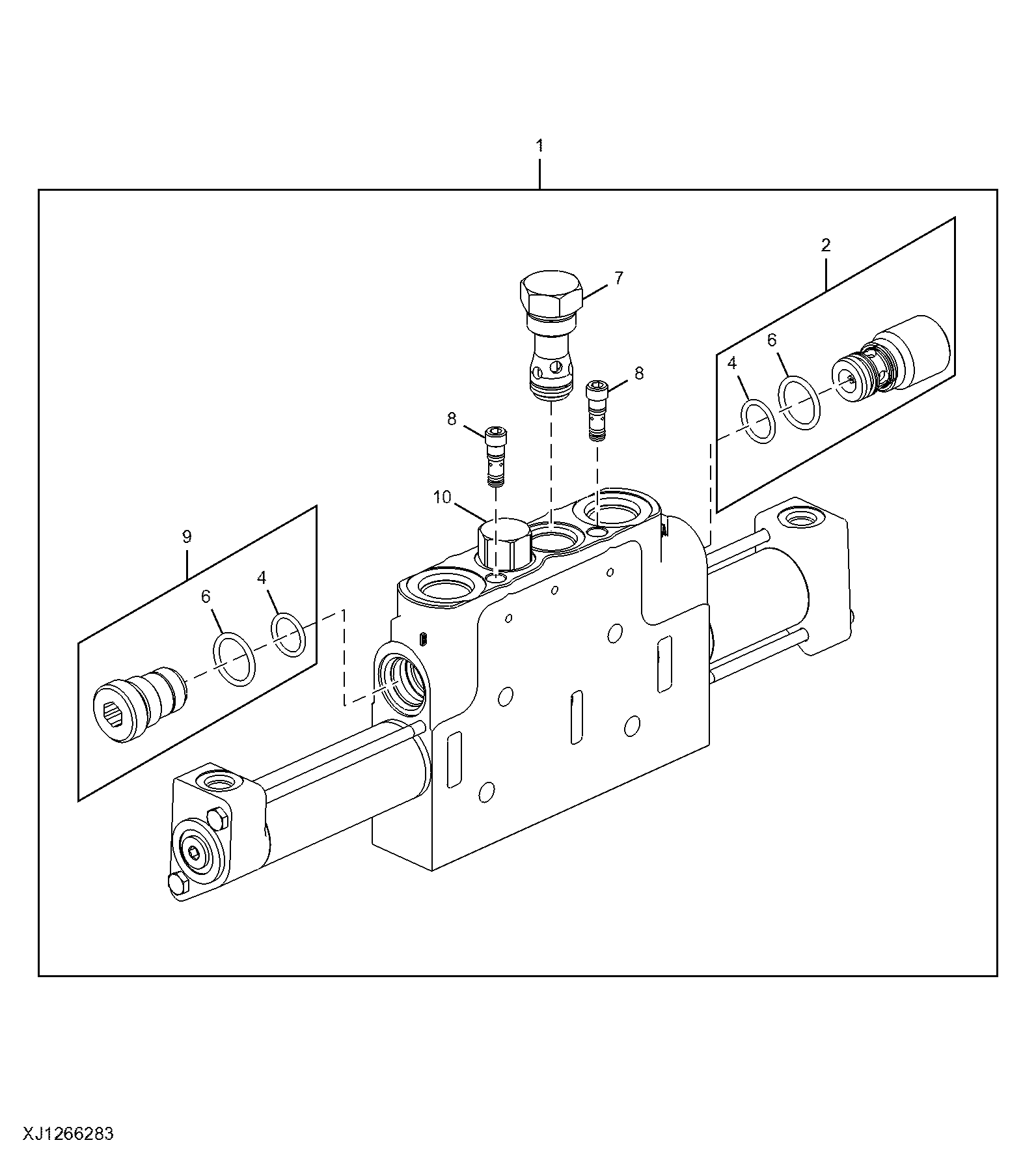 Loader Control Valve, Boom Section, Tool Carrier