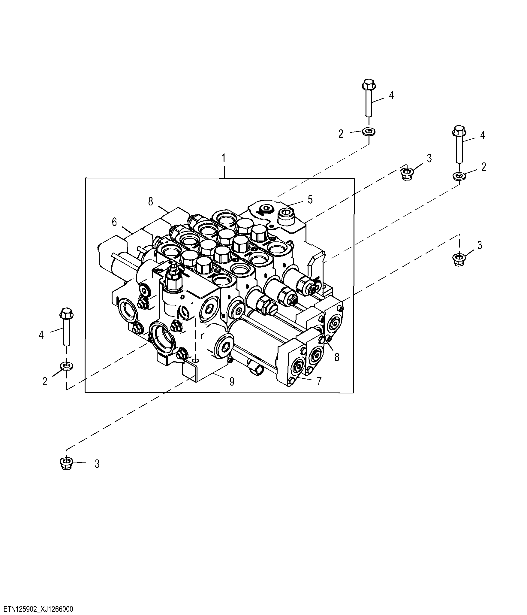 Four Spool Control Valve, Tool Carrier ( - 12629)