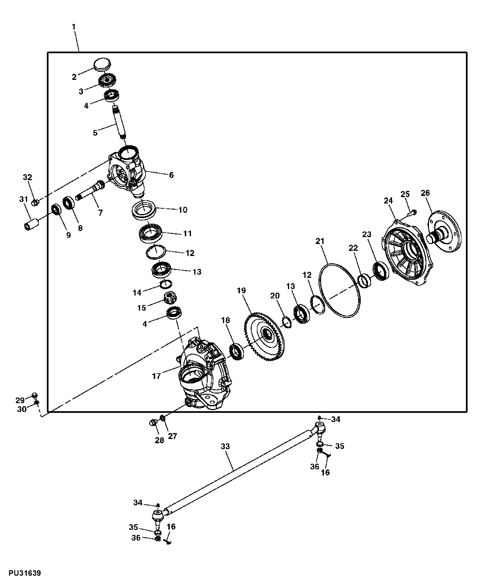 Final Drive, Hydraulic Front Wheel Drive, RH (040001 - )